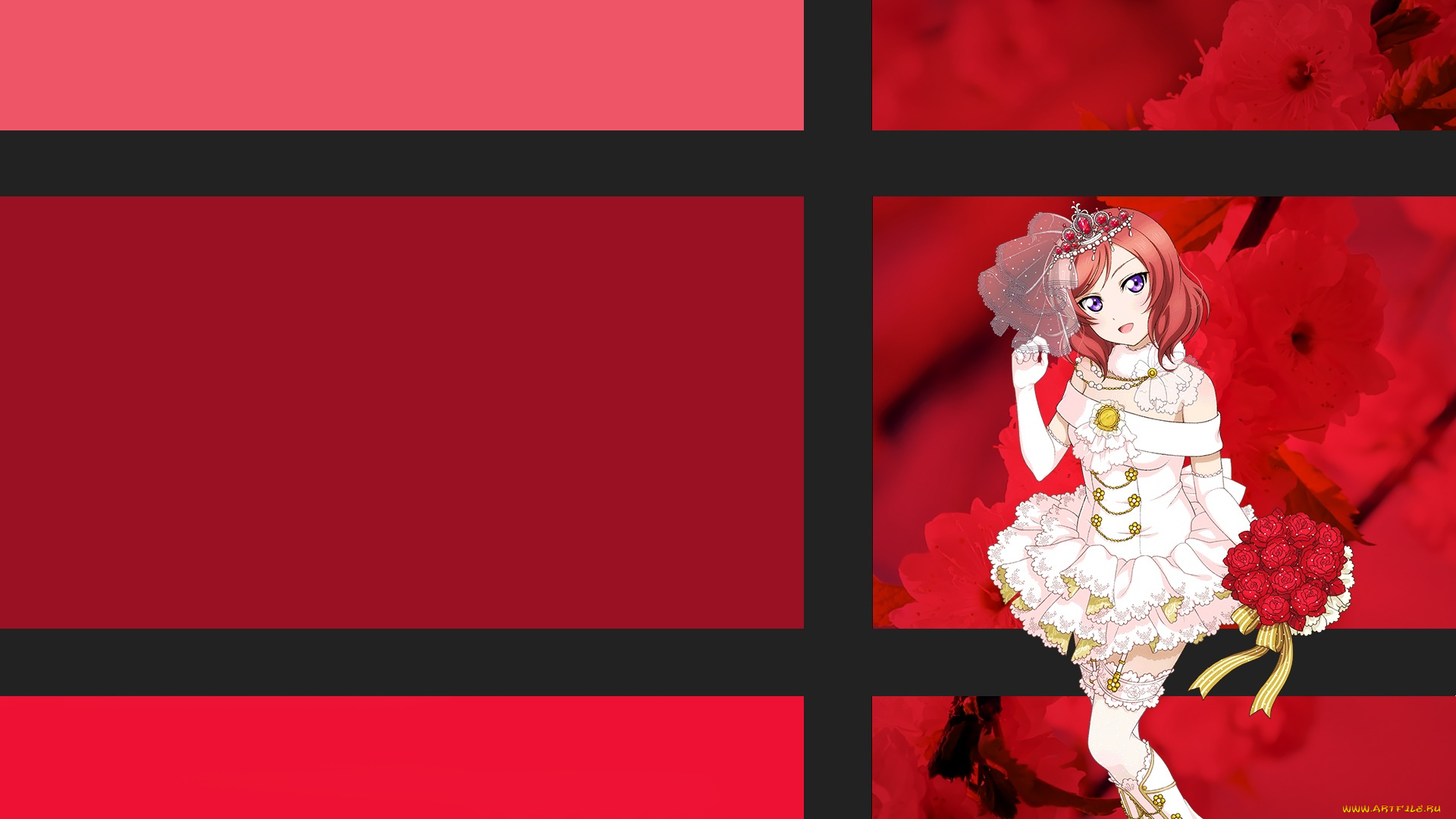 аниме, love, live, , school, idol, project, взгляд, девушка, фон