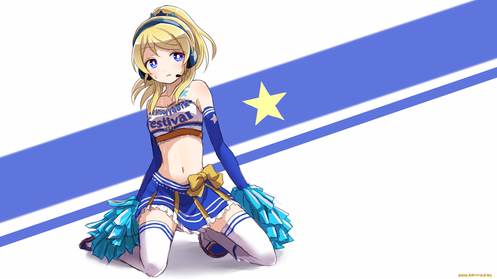 аниме, love, live, , school, idol, project, взгляд, девушка, фон