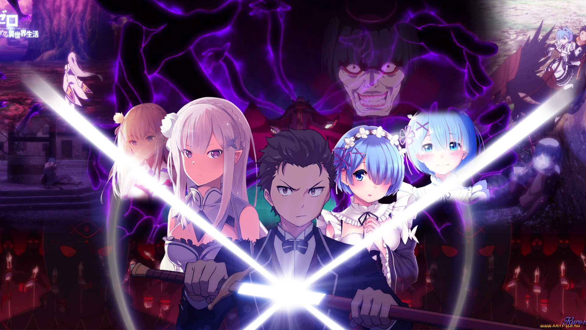 аниме, re, , zero, kara, hajimeru, isekai, seikatsu, персонажи