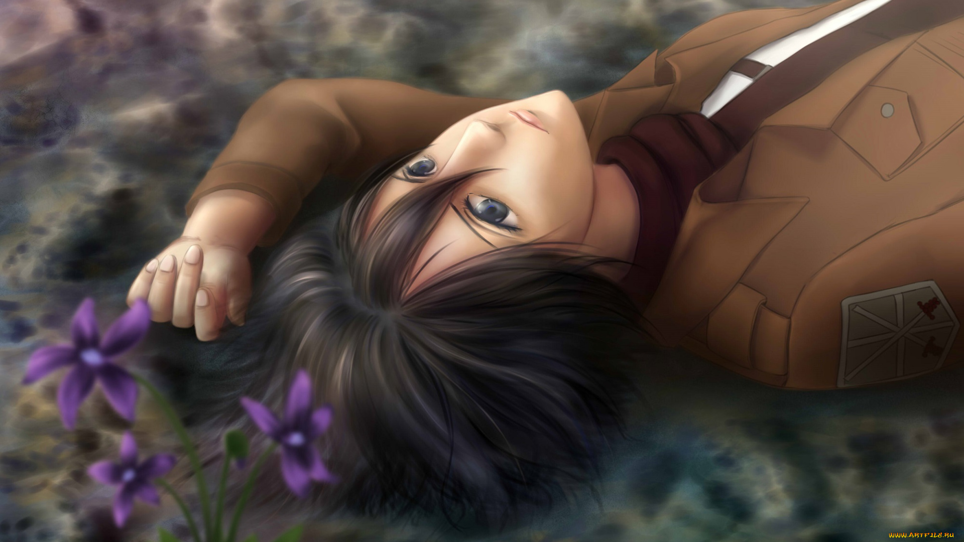 аниме, shingeki, no, kyojin, микаса