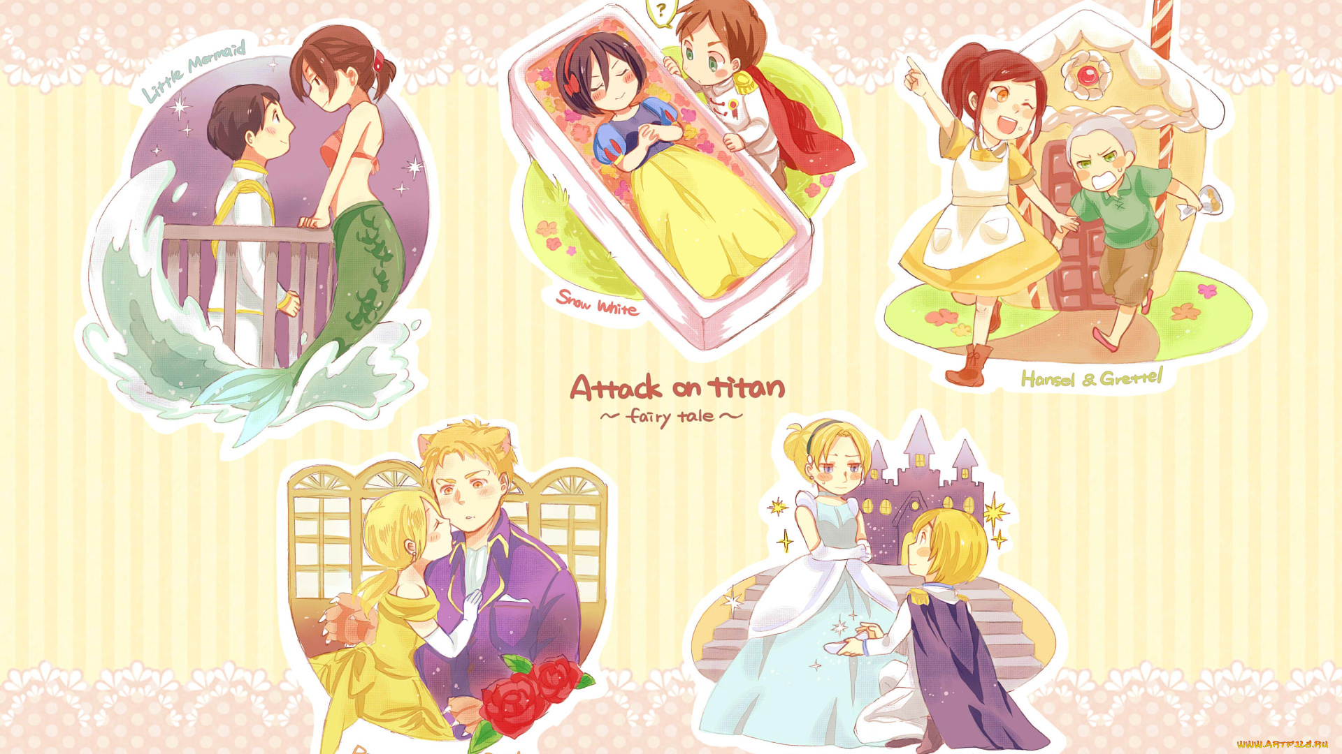 аниме, shingeki, no, kyojin, парочки