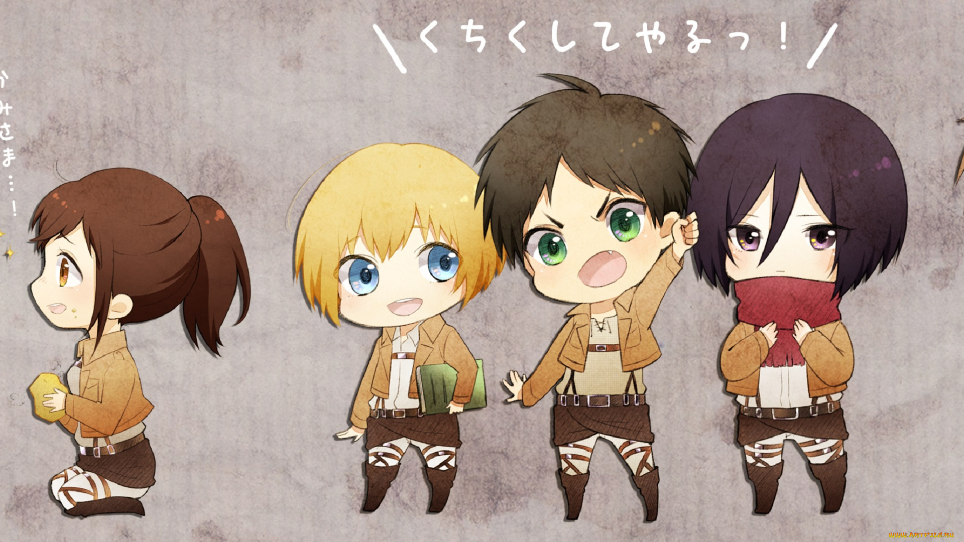 аниме, shingeki, no, kyojin, персонажи