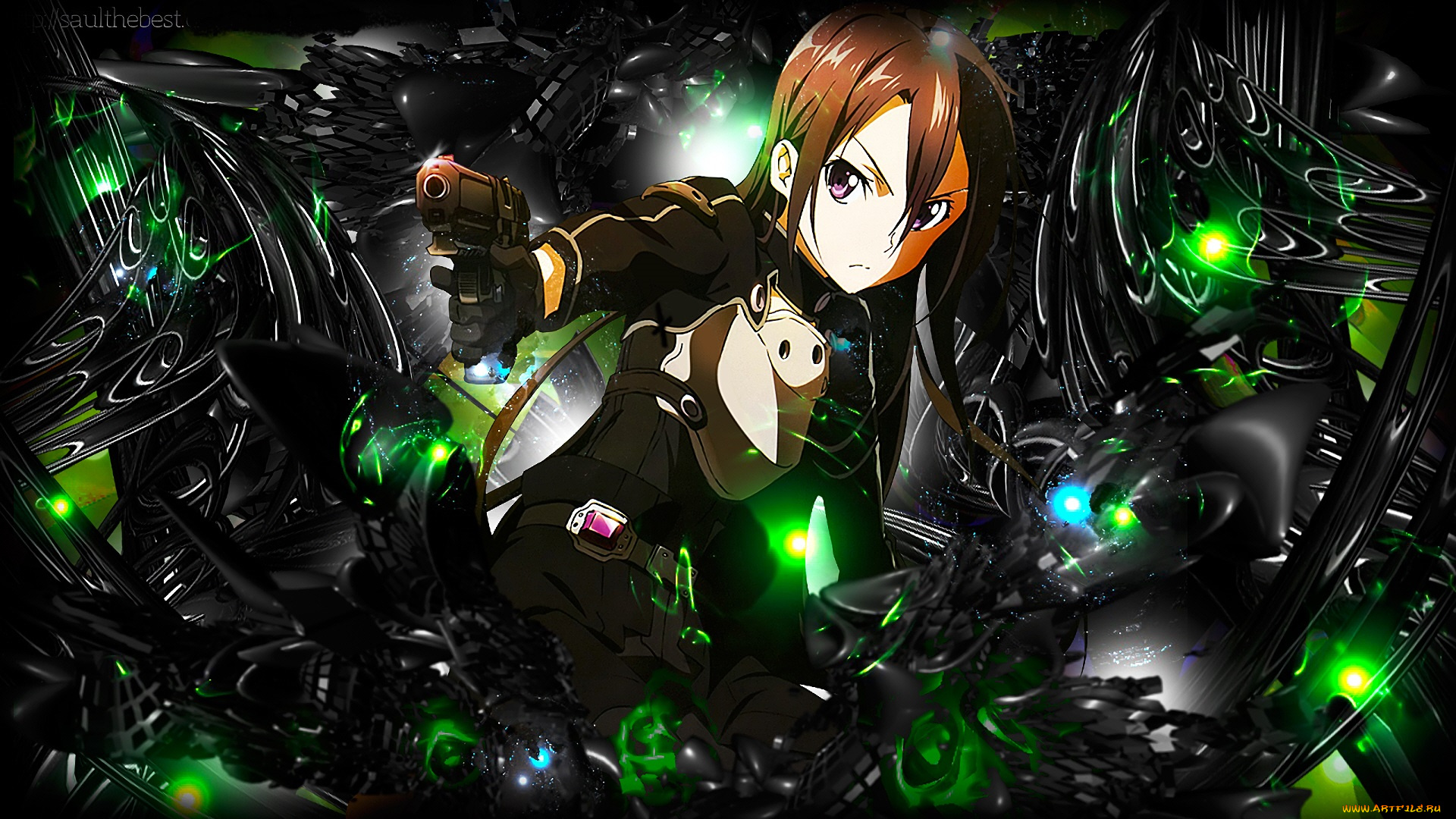 аниме, sword, art, online, кирито