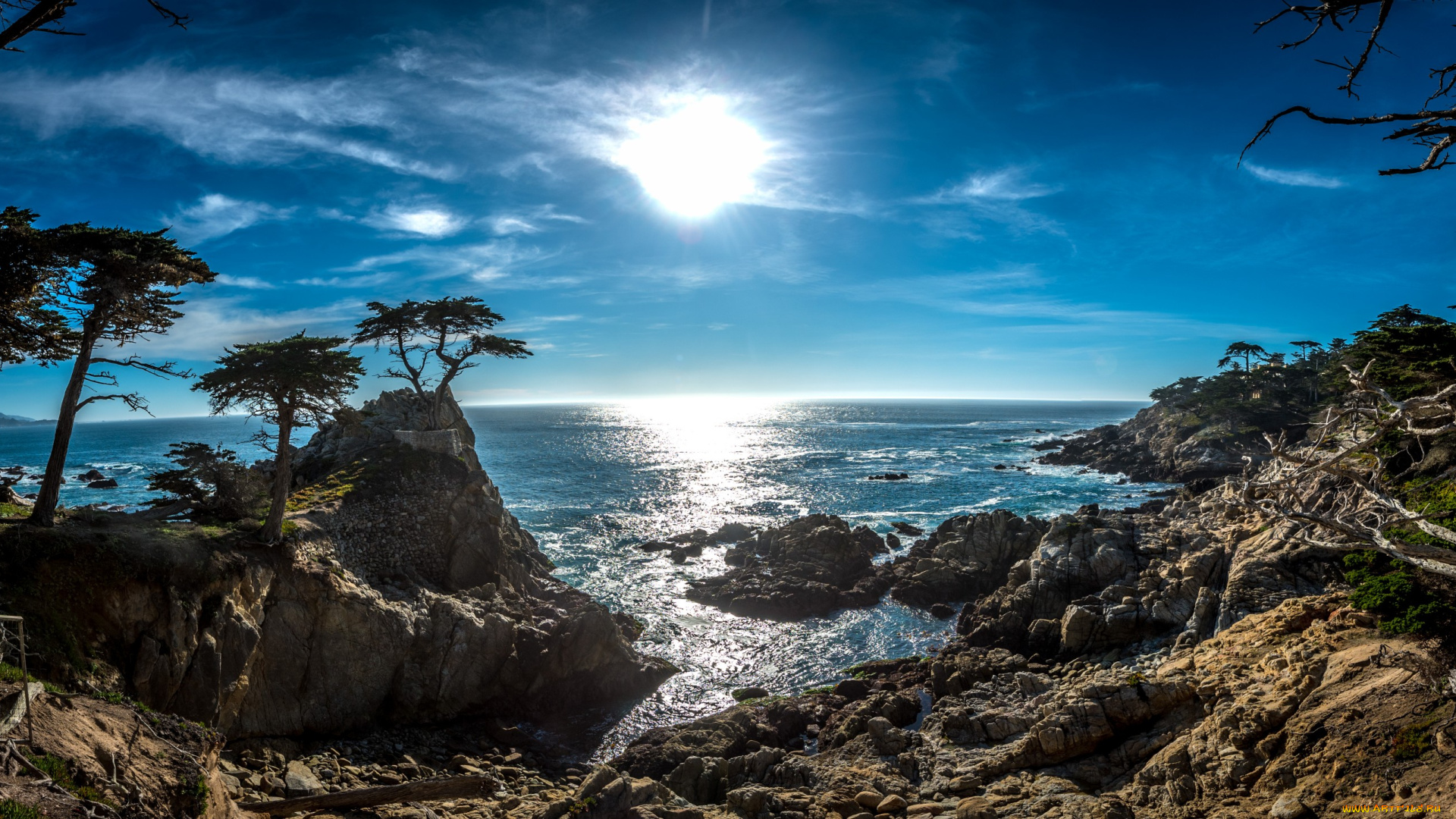 природа, побережье, простор