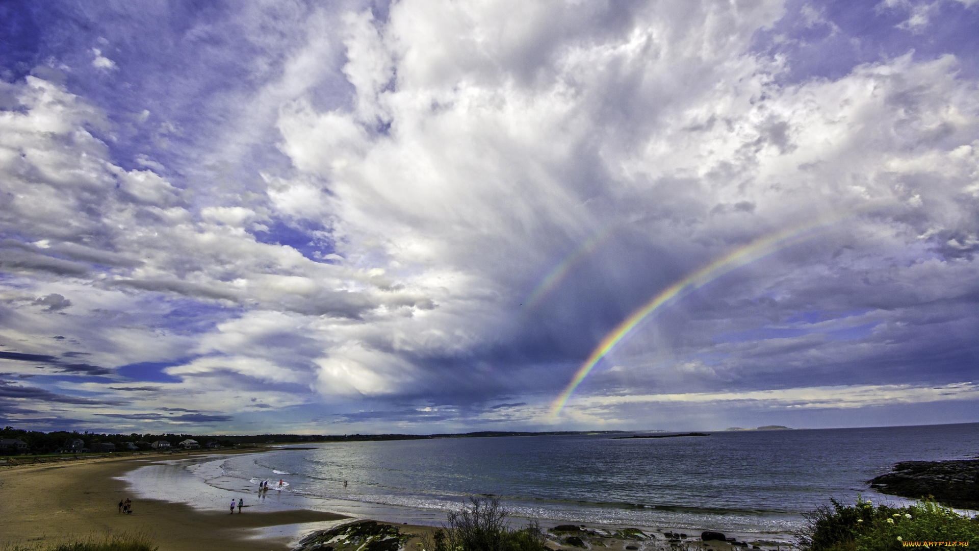 природа, побережье, простор