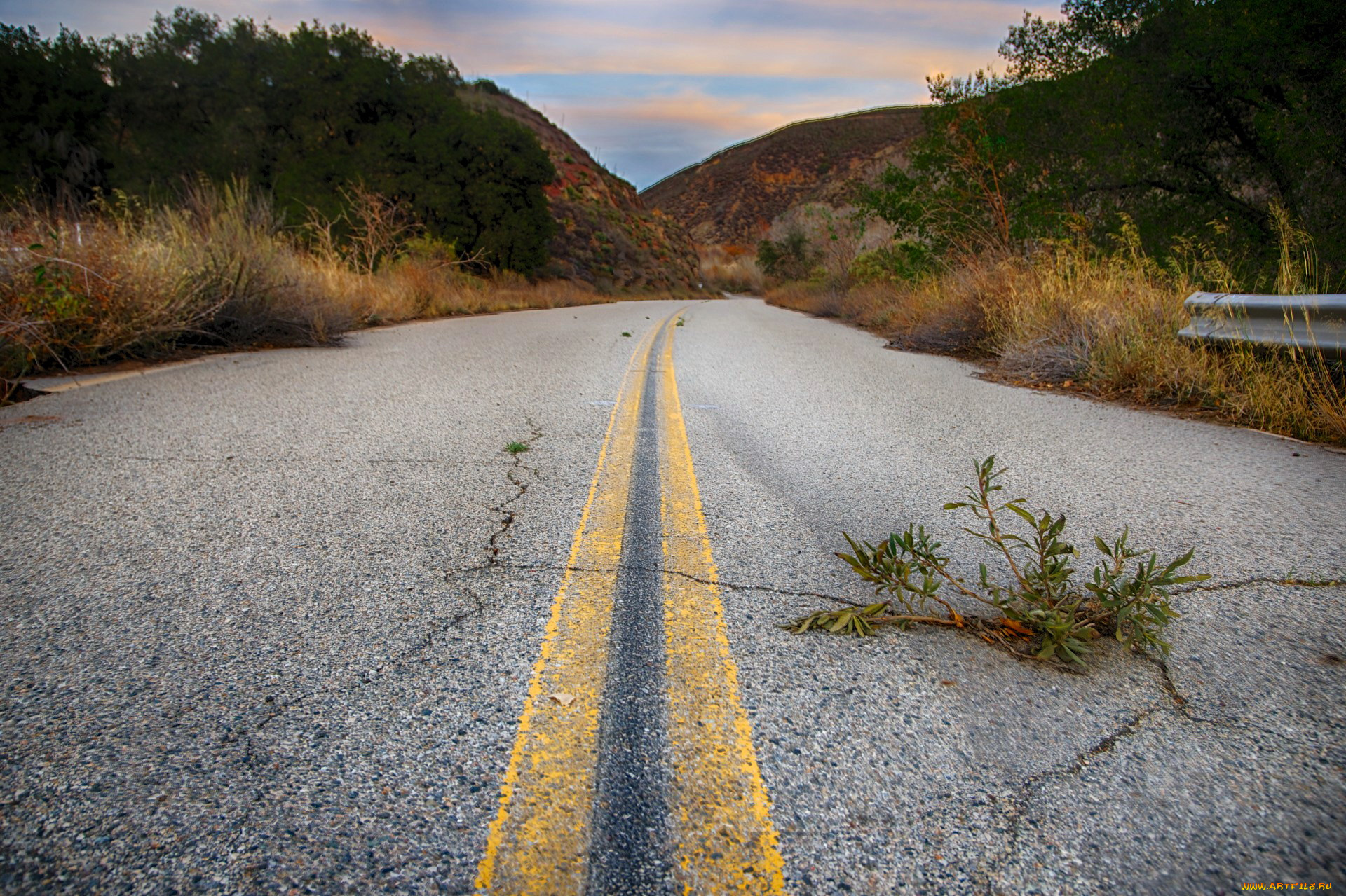 природа, дороги, шоссе, заброшенное, забытое