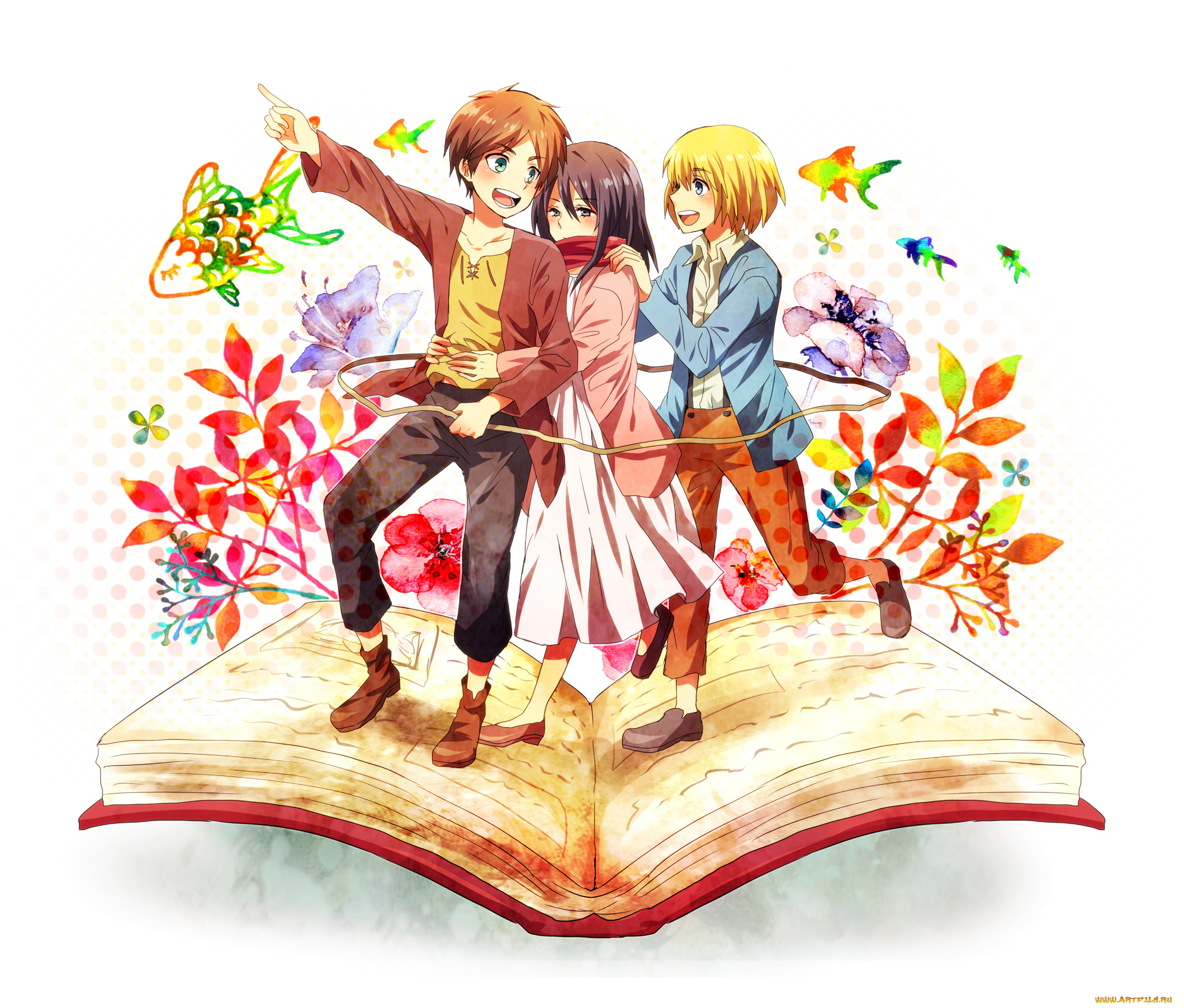 аниме, shingeki, no, kyojin, дети