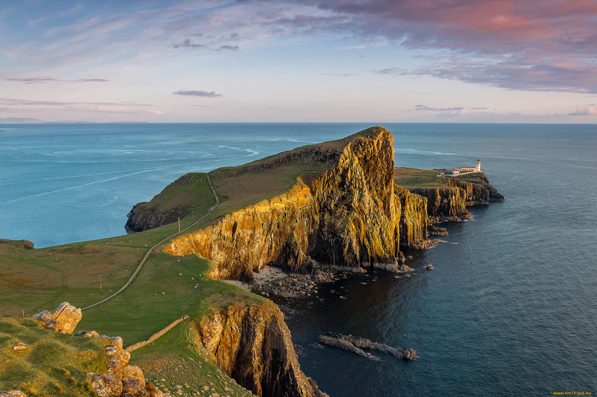 природа, побережье, простор