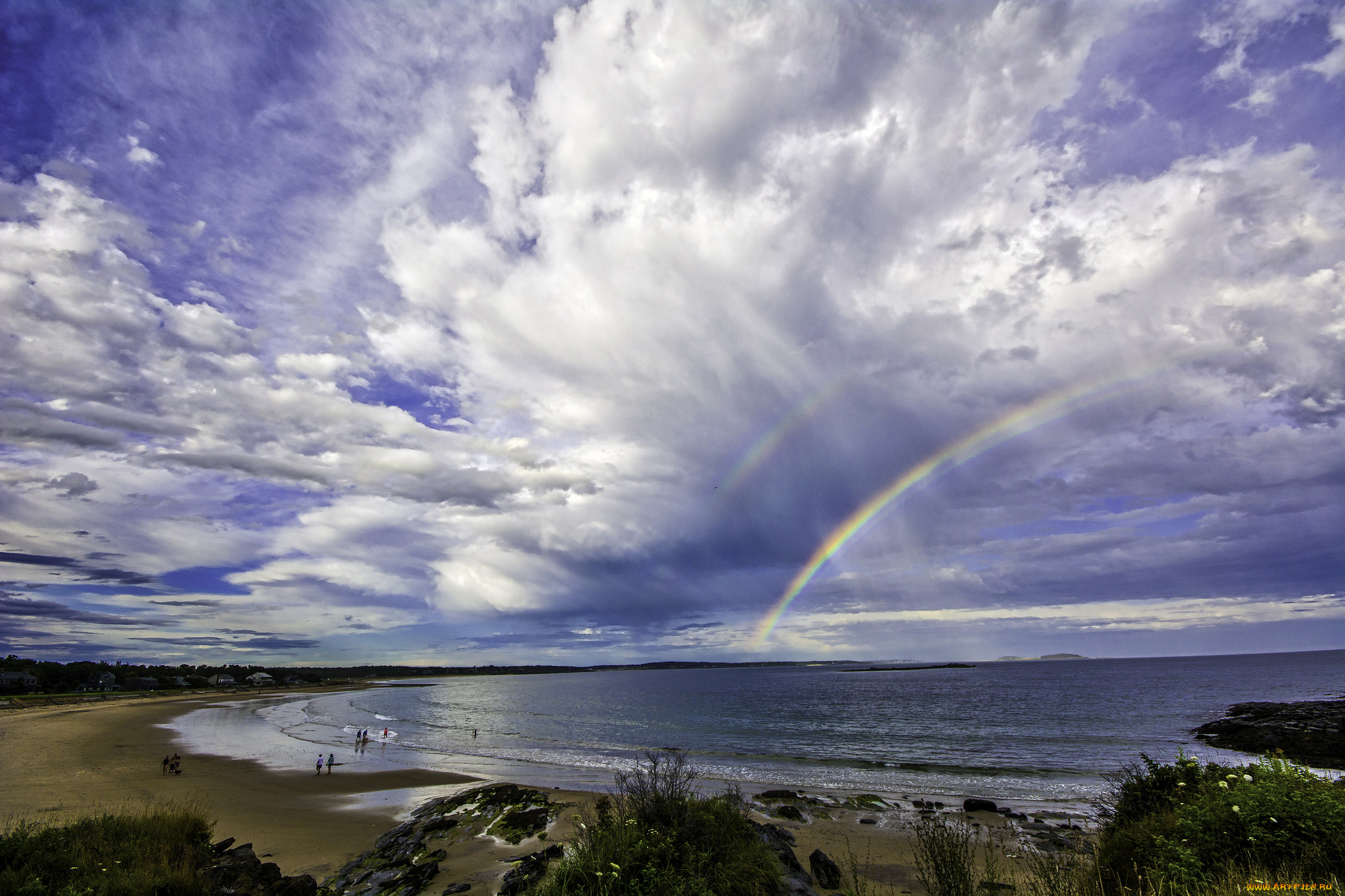 природа, побережье, простор