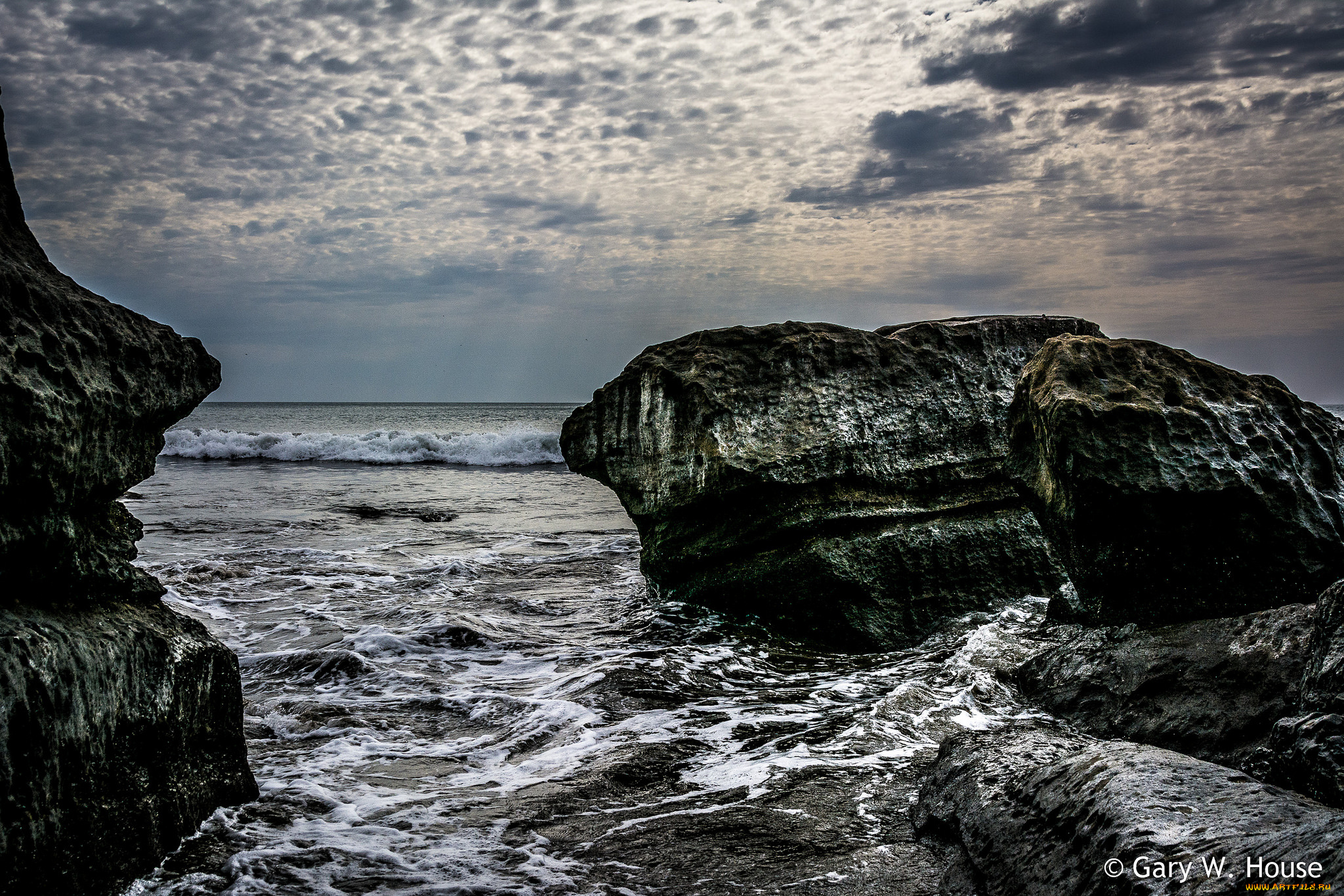 природа, побережье, скалы