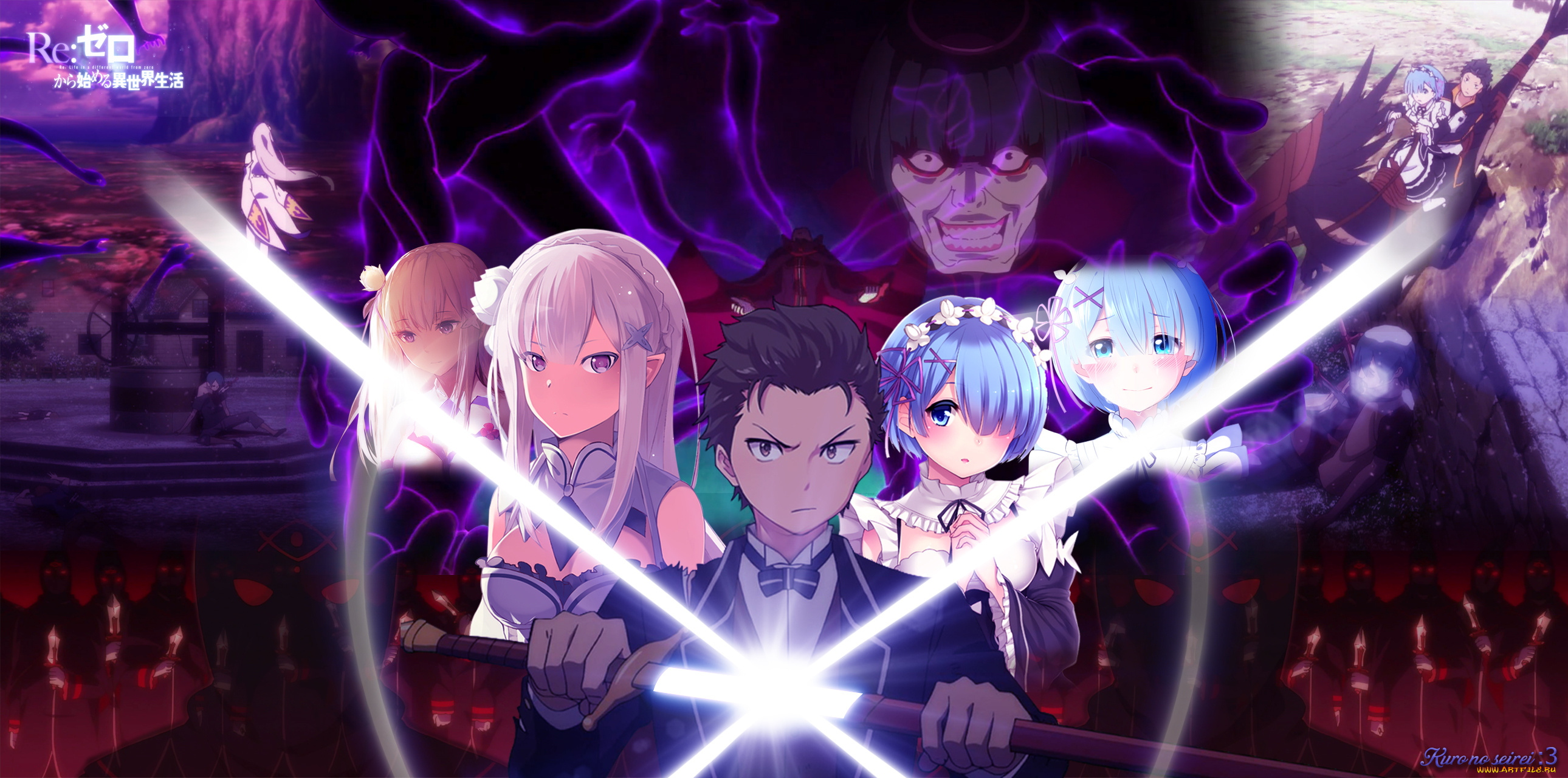 аниме, re, , zero, kara, hajimeru, isekai, seikatsu, персонажи