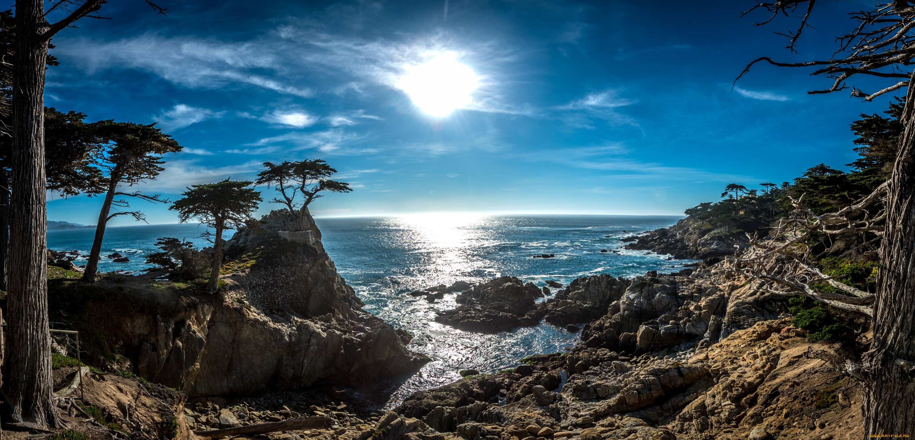 природа, побережье, простор