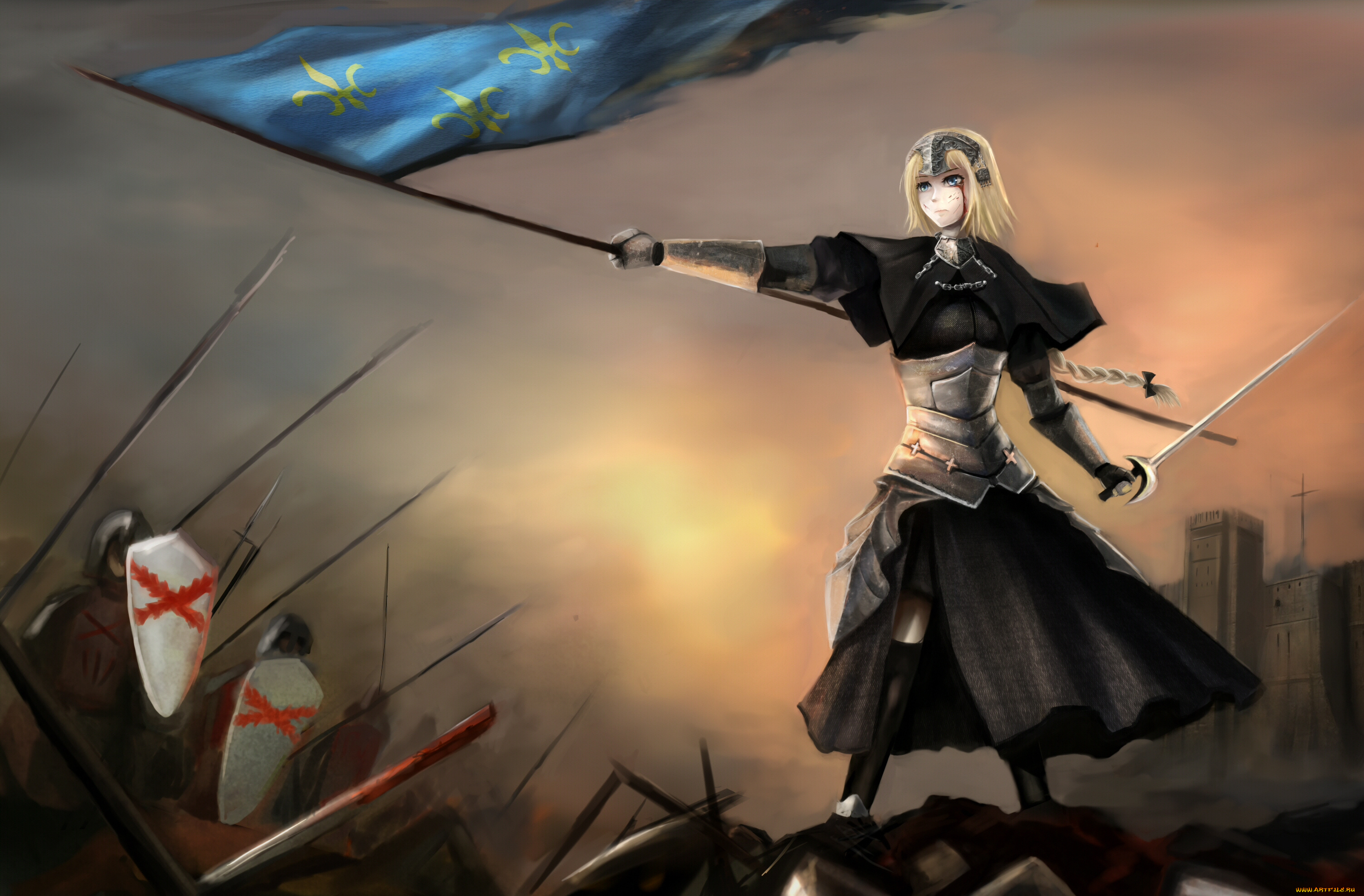 аниме, fate, stay, night, девушка