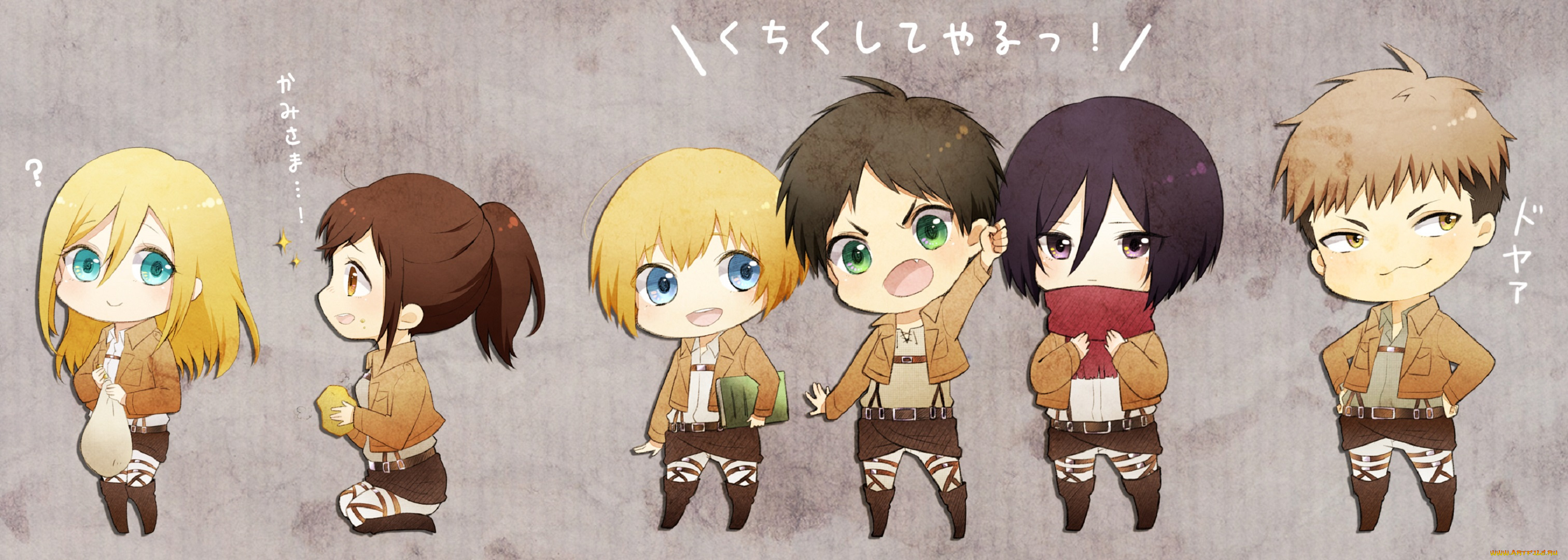 аниме, shingeki, no, kyojin, персонажи