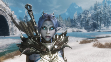 обоя 3д графика, эльфы , elves, фон, взгляд, эльфийка