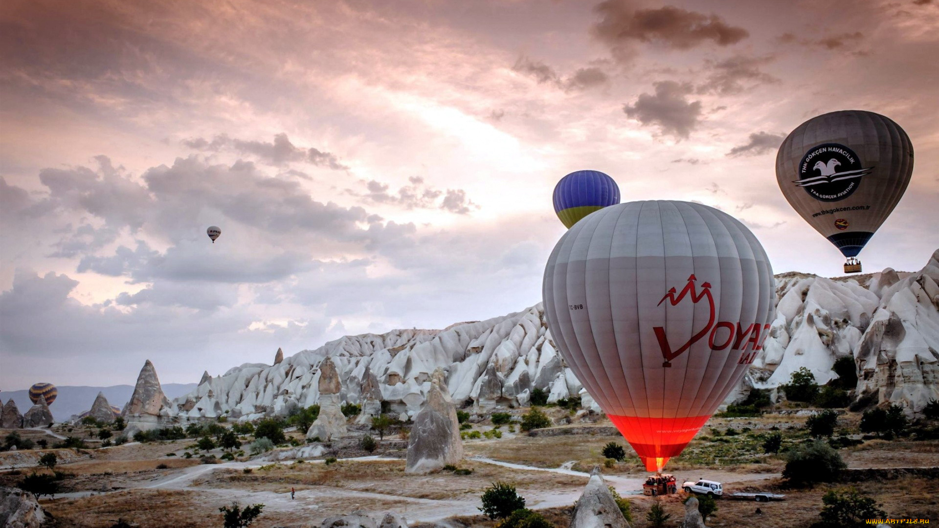 авиация, воздушные, шары, горы, полет