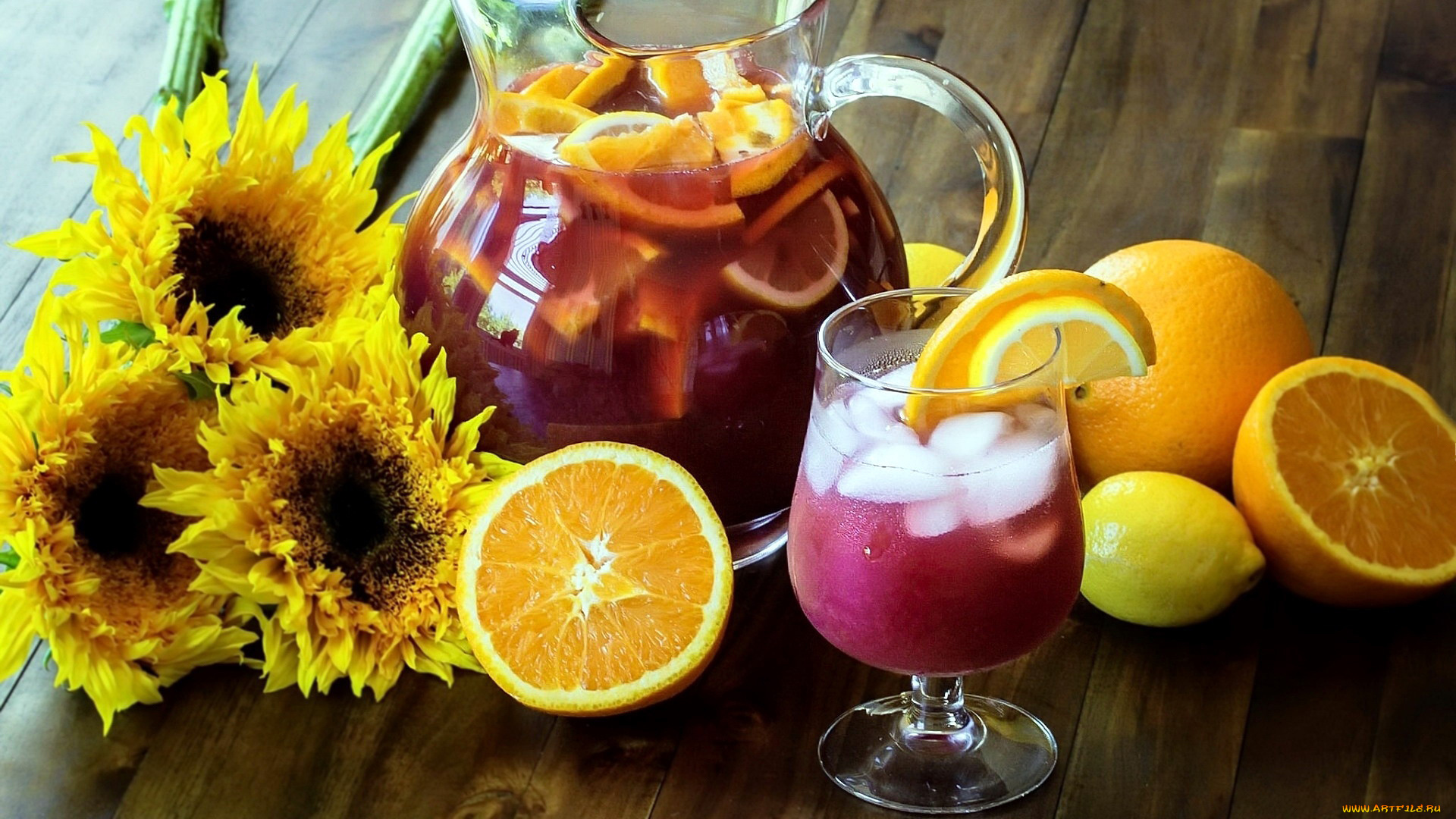 еда, напитки, подсолнух, лимон, апельсин, компот