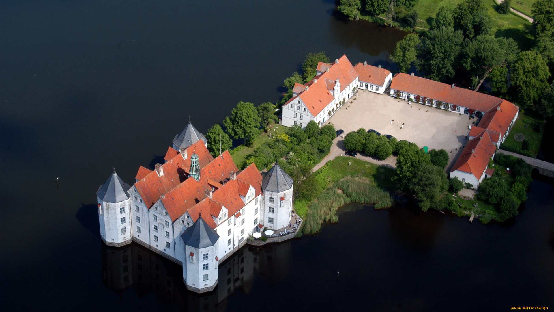 glucksburg, castle, города, замки, германии, glucksburg, castle