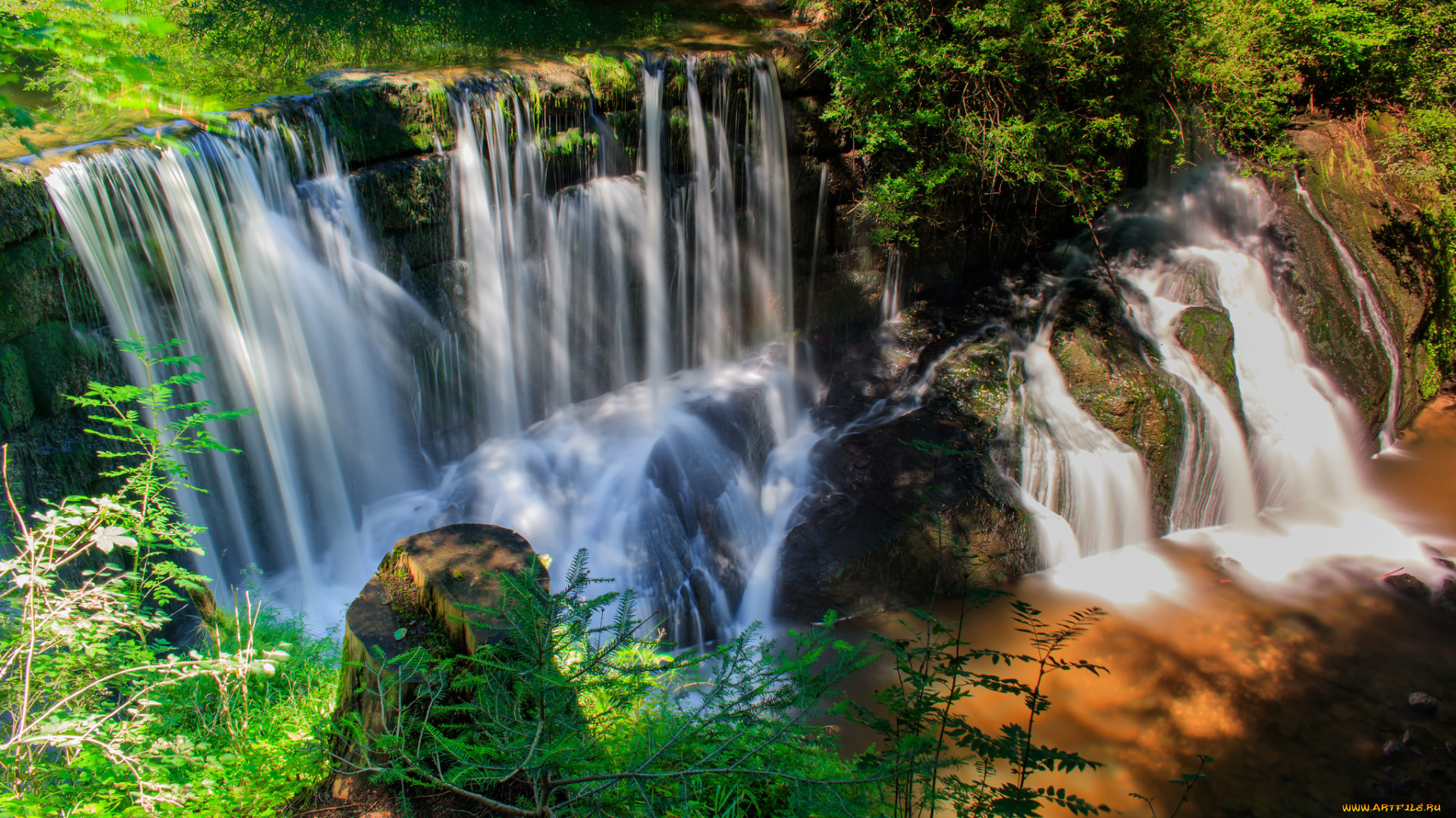 природа, водопады, простор