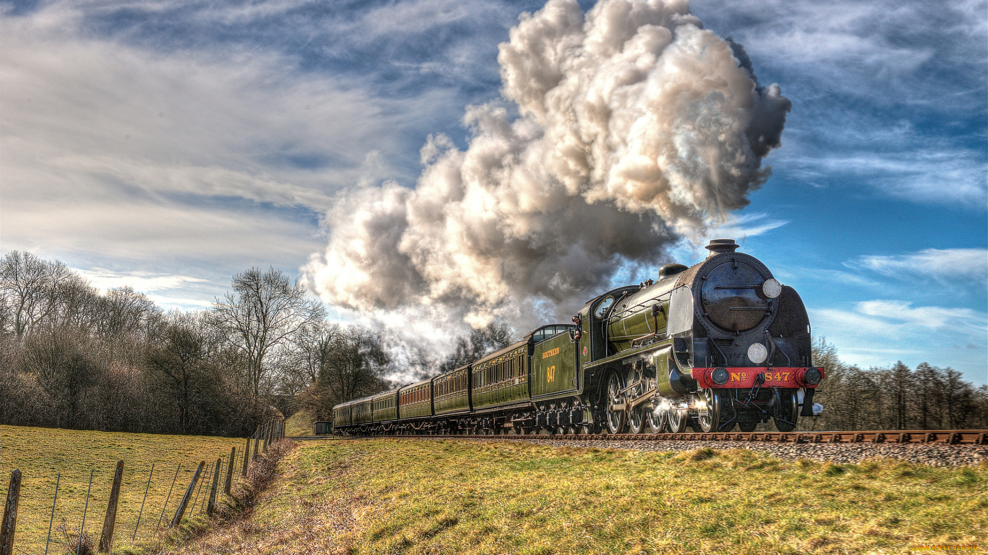 техника, паровозы, состав, локомотив