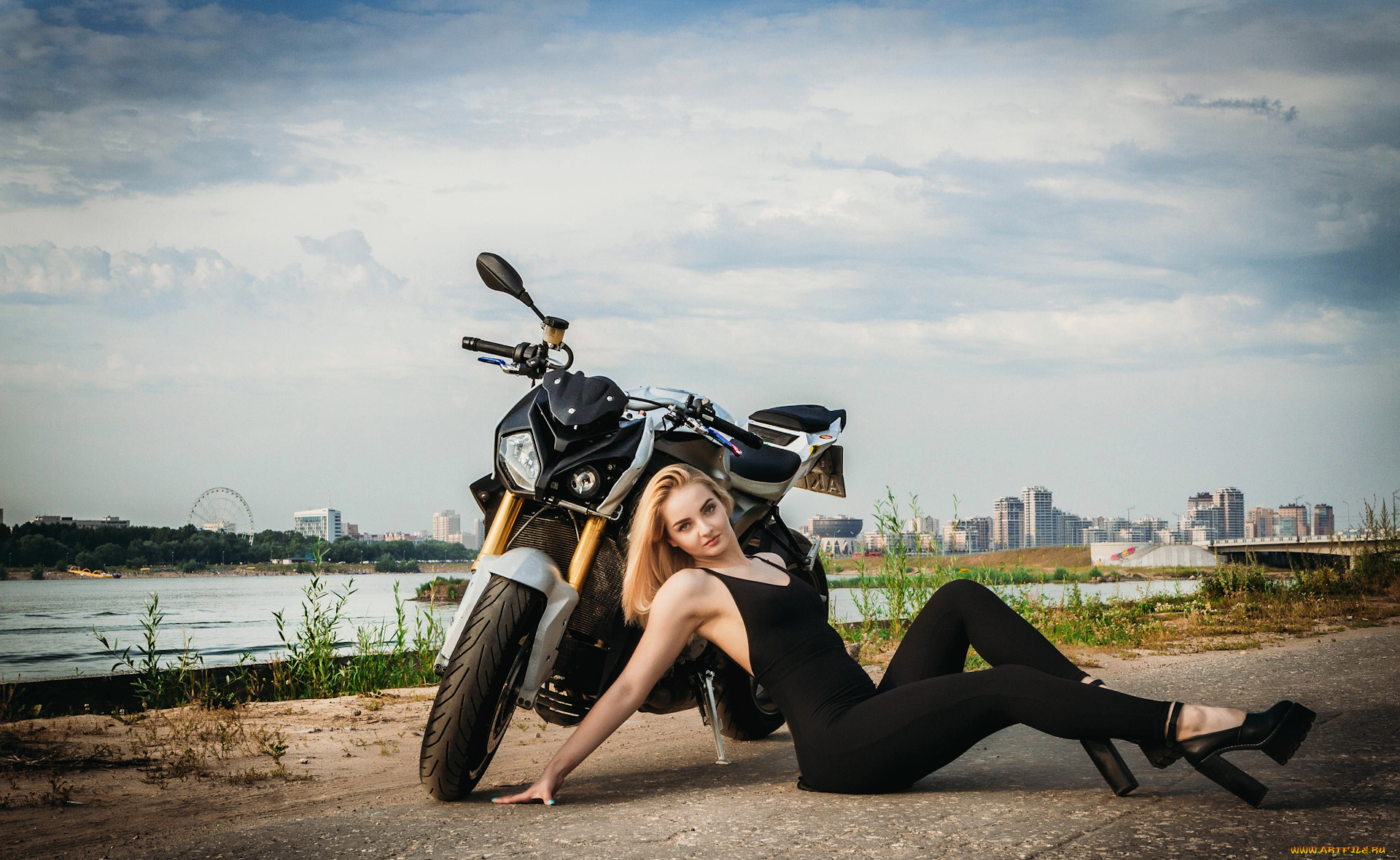 мотоциклы, мото, с, девушкой, девушки