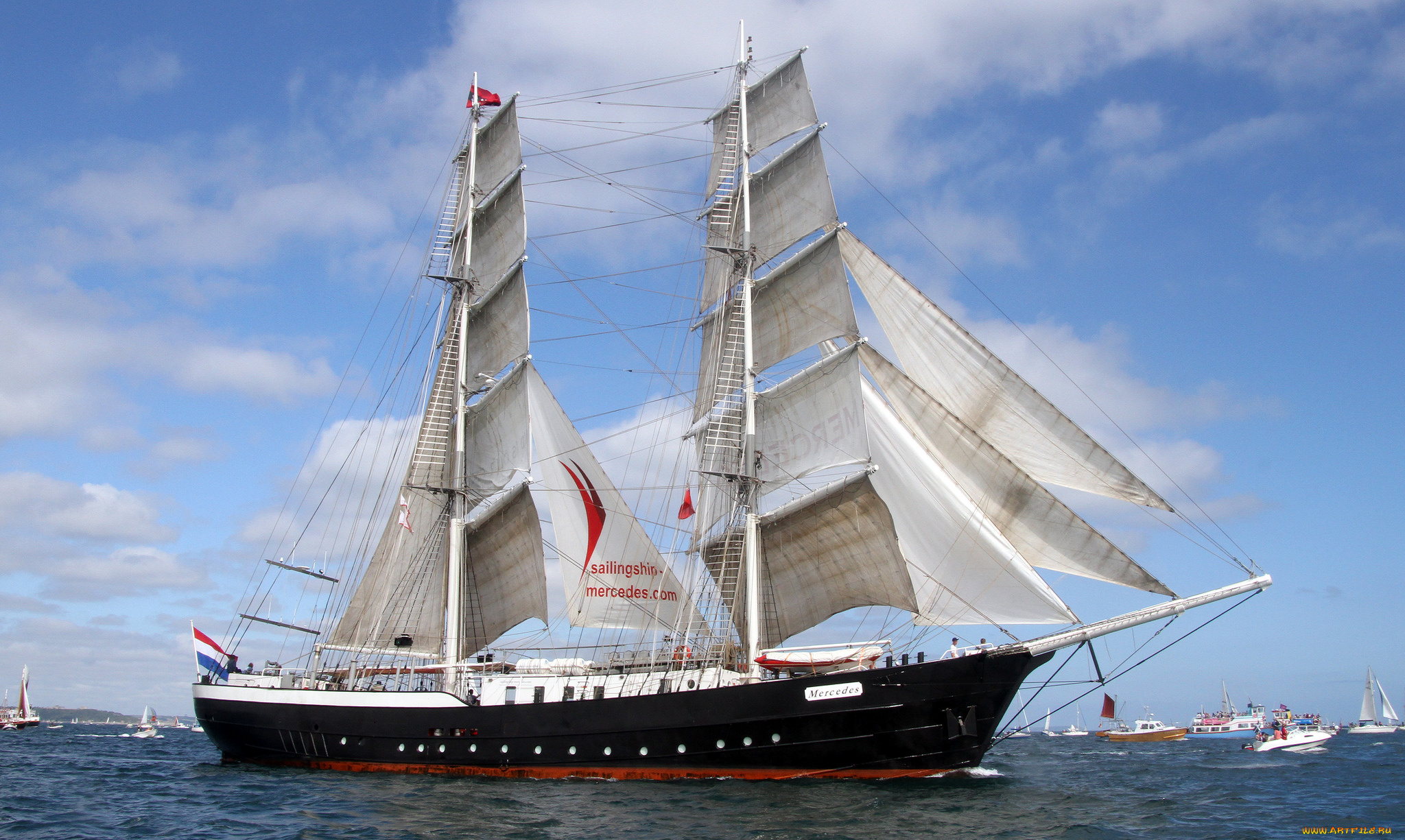 корабли, парусники, паруса, мачты