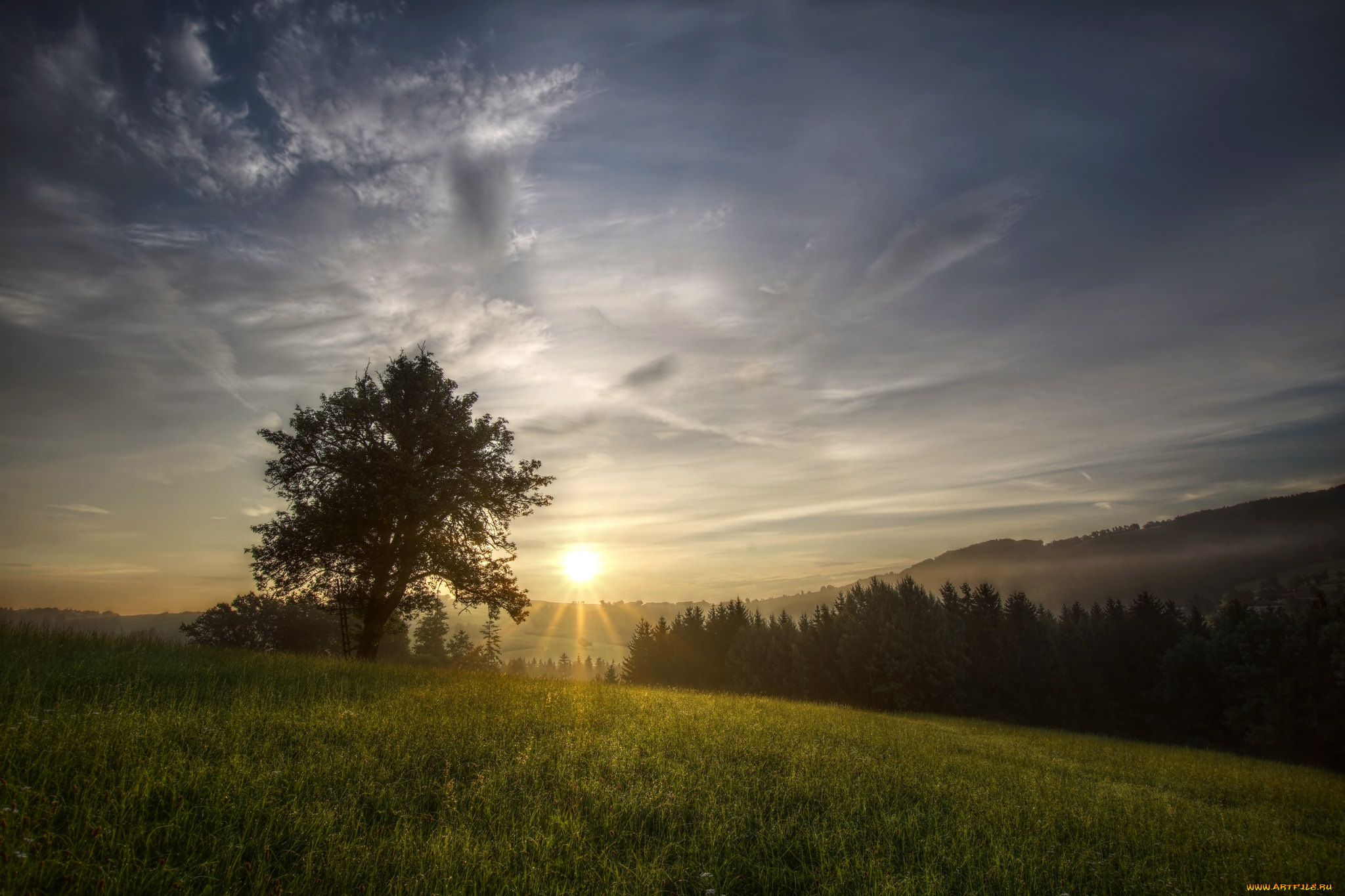 природа, восходы, закаты, простор