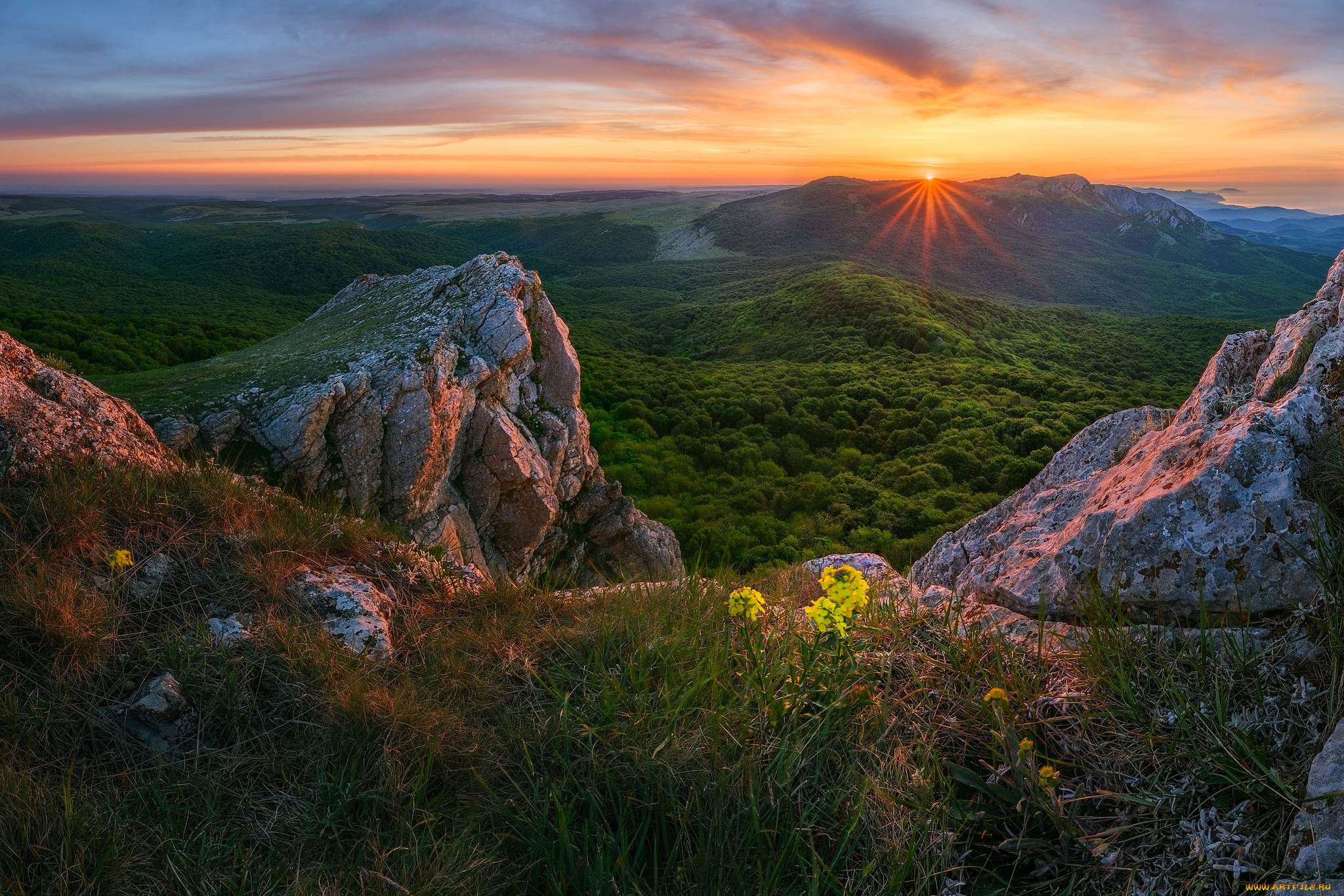 природа, горы, простор