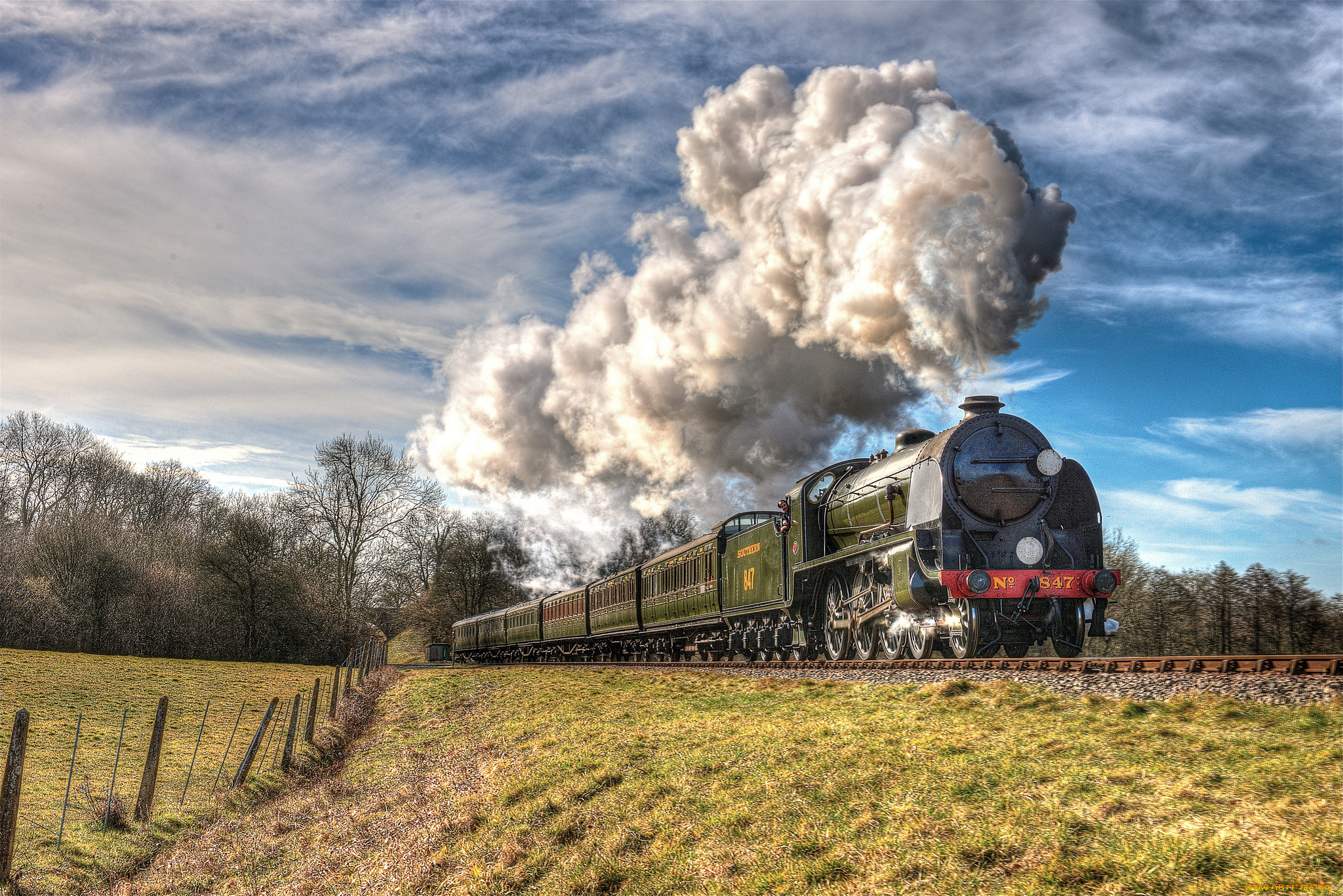 техника, паровозы, состав, локомотив