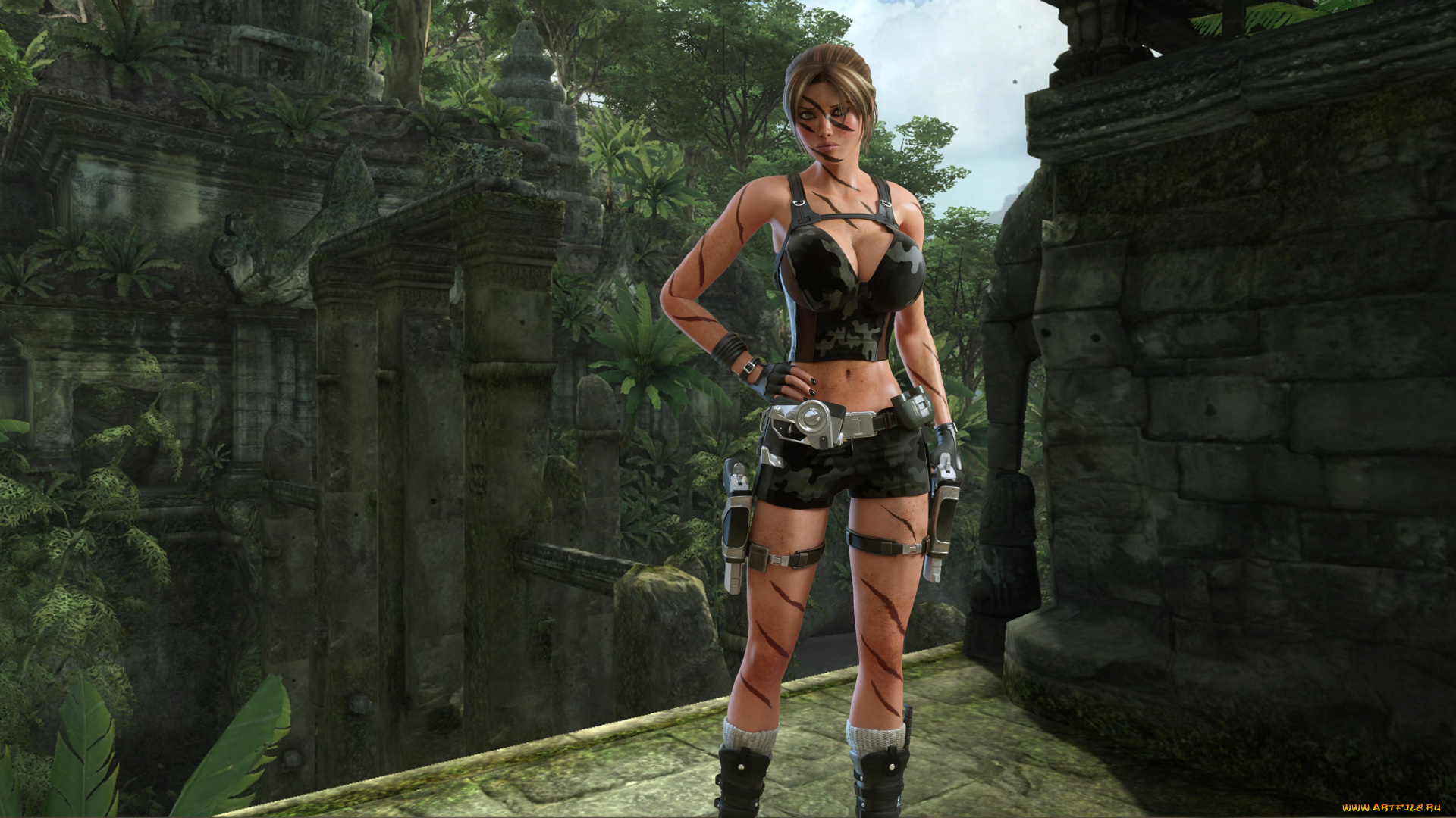 3д, графика, фантазия, , fantasy, фон, взгляд, девушка