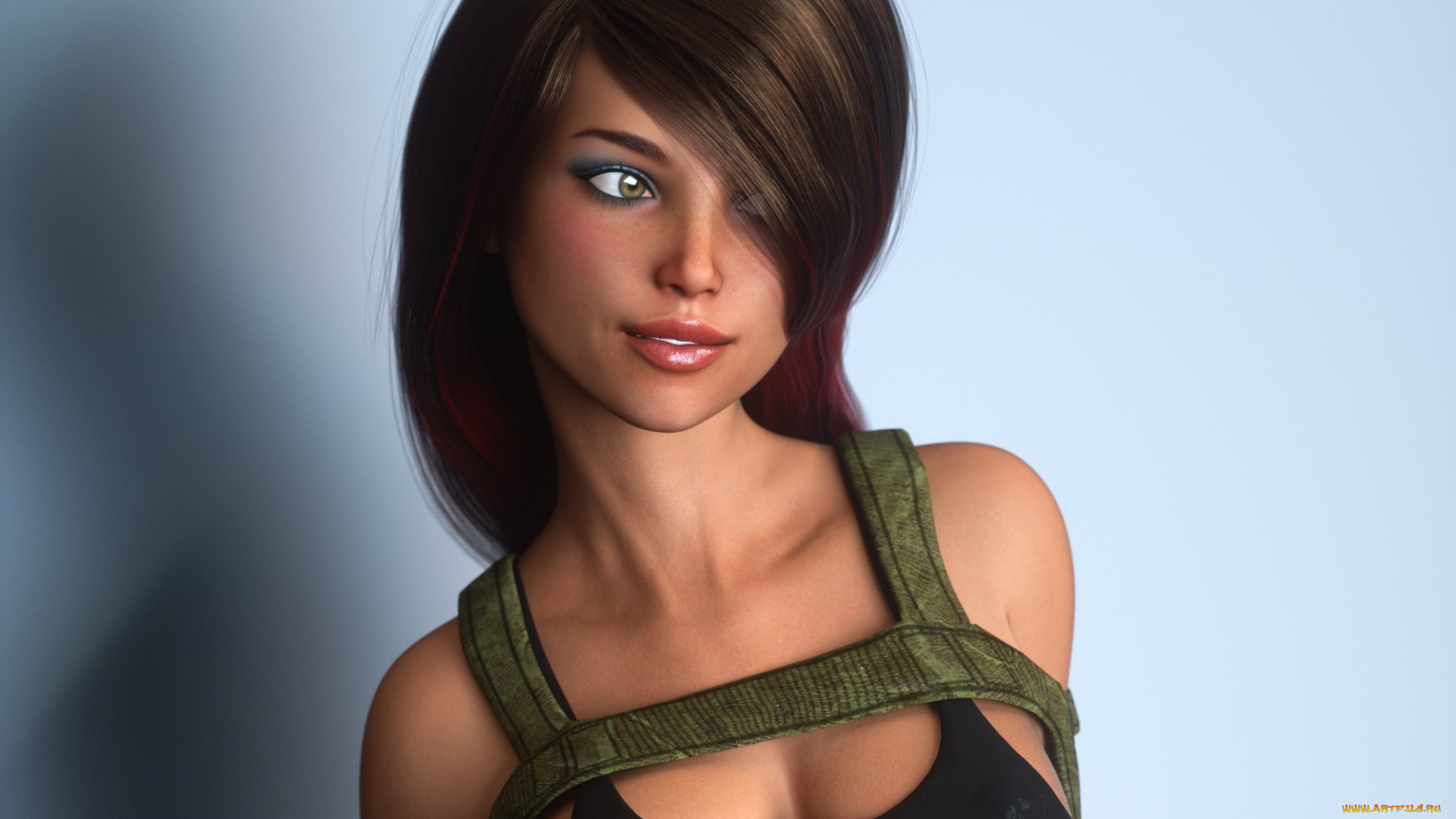 3д, графика, люди, , people, девушка, фон, взгляд