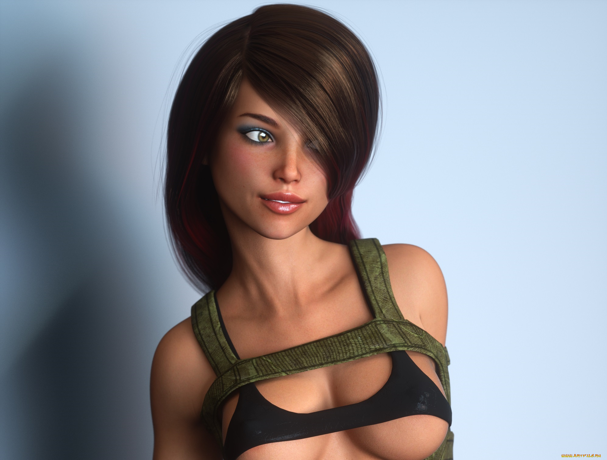 3д, графика, люди, , people, девушка, фон, взгляд