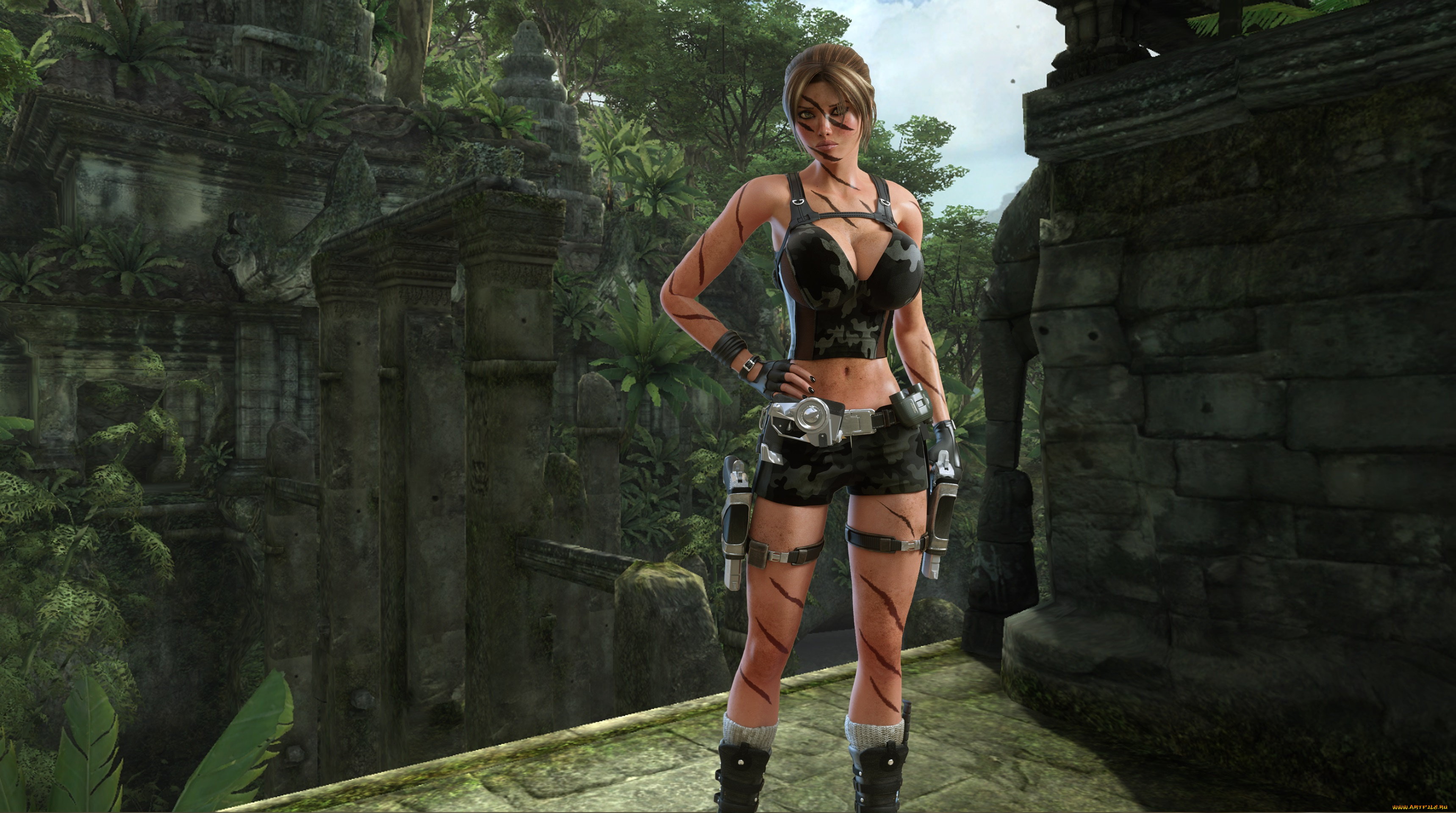 3д, графика, фантазия, , fantasy, фон, взгляд, девушка