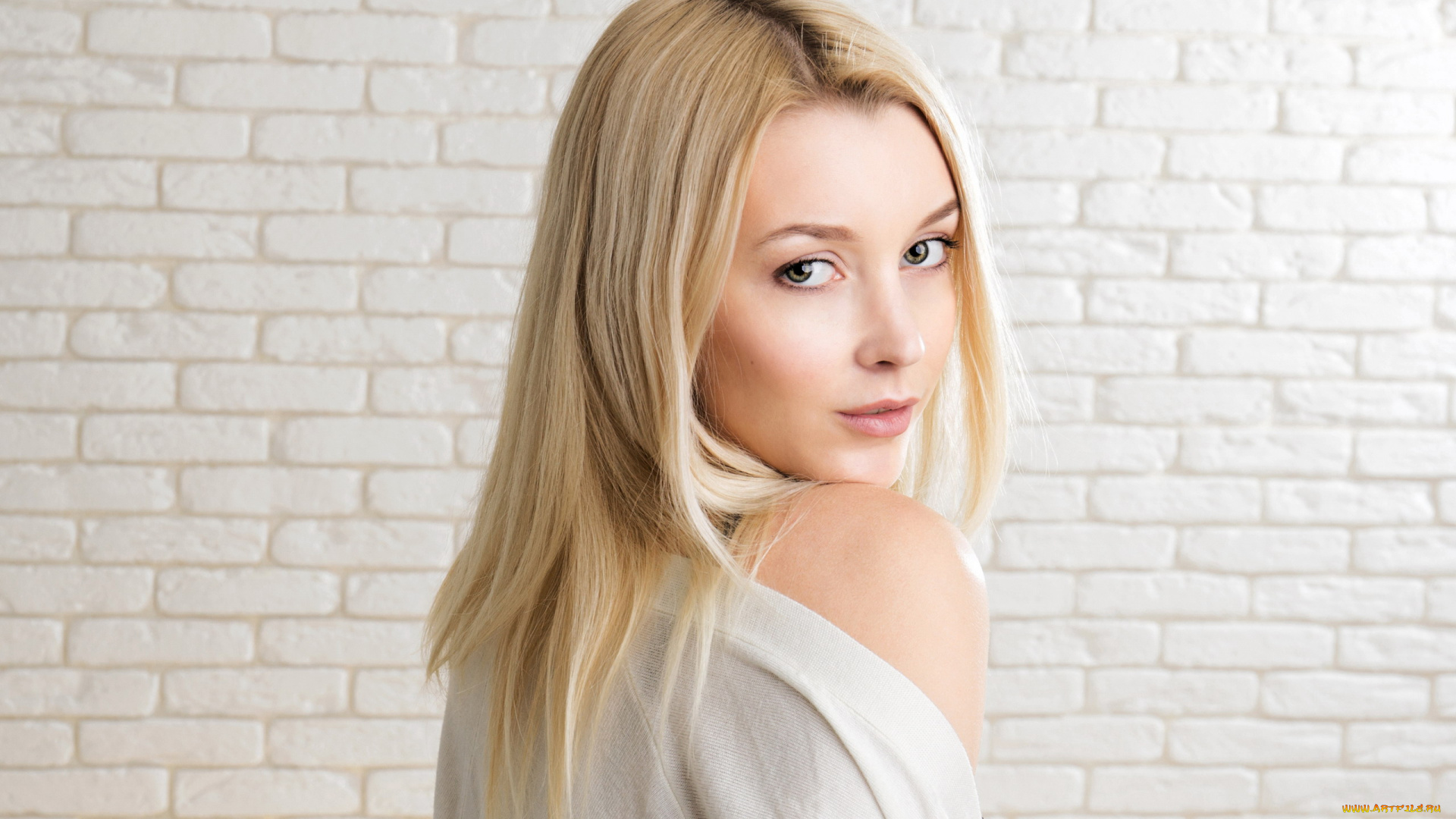 девушки, -, лица, , портреты, блондинка, профиль, портрет, koko