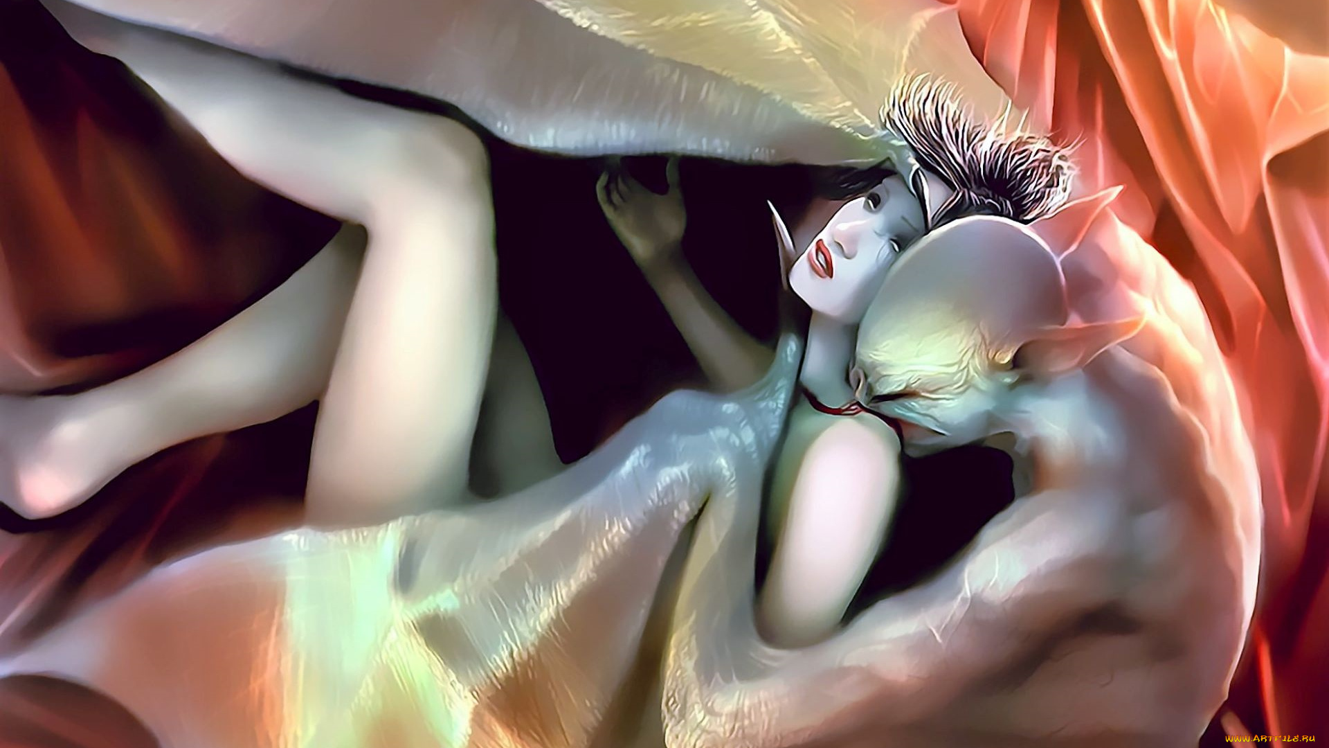 фэнтези, вампиры, девушка, вампир