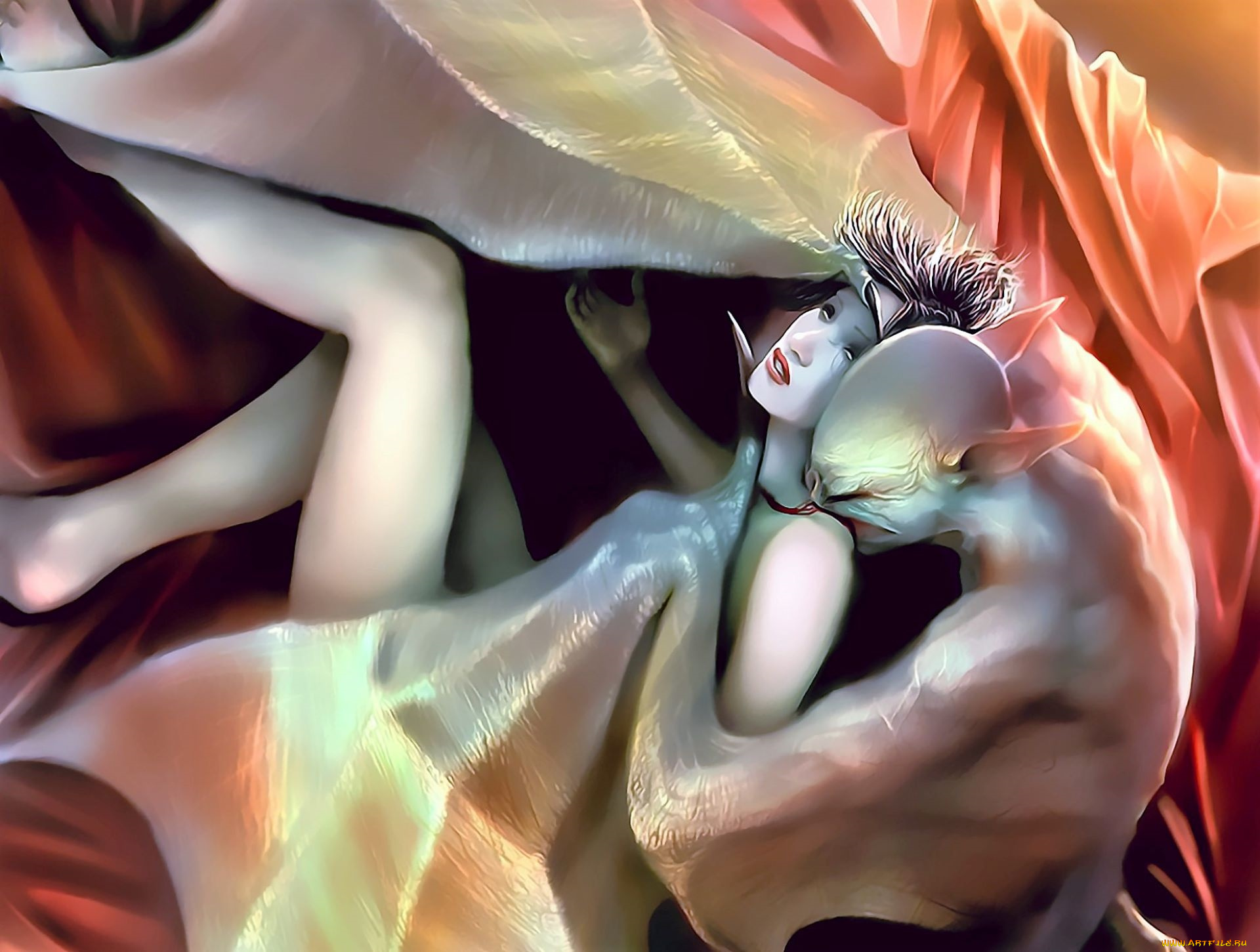 фэнтези, вампиры, девушка, вампир