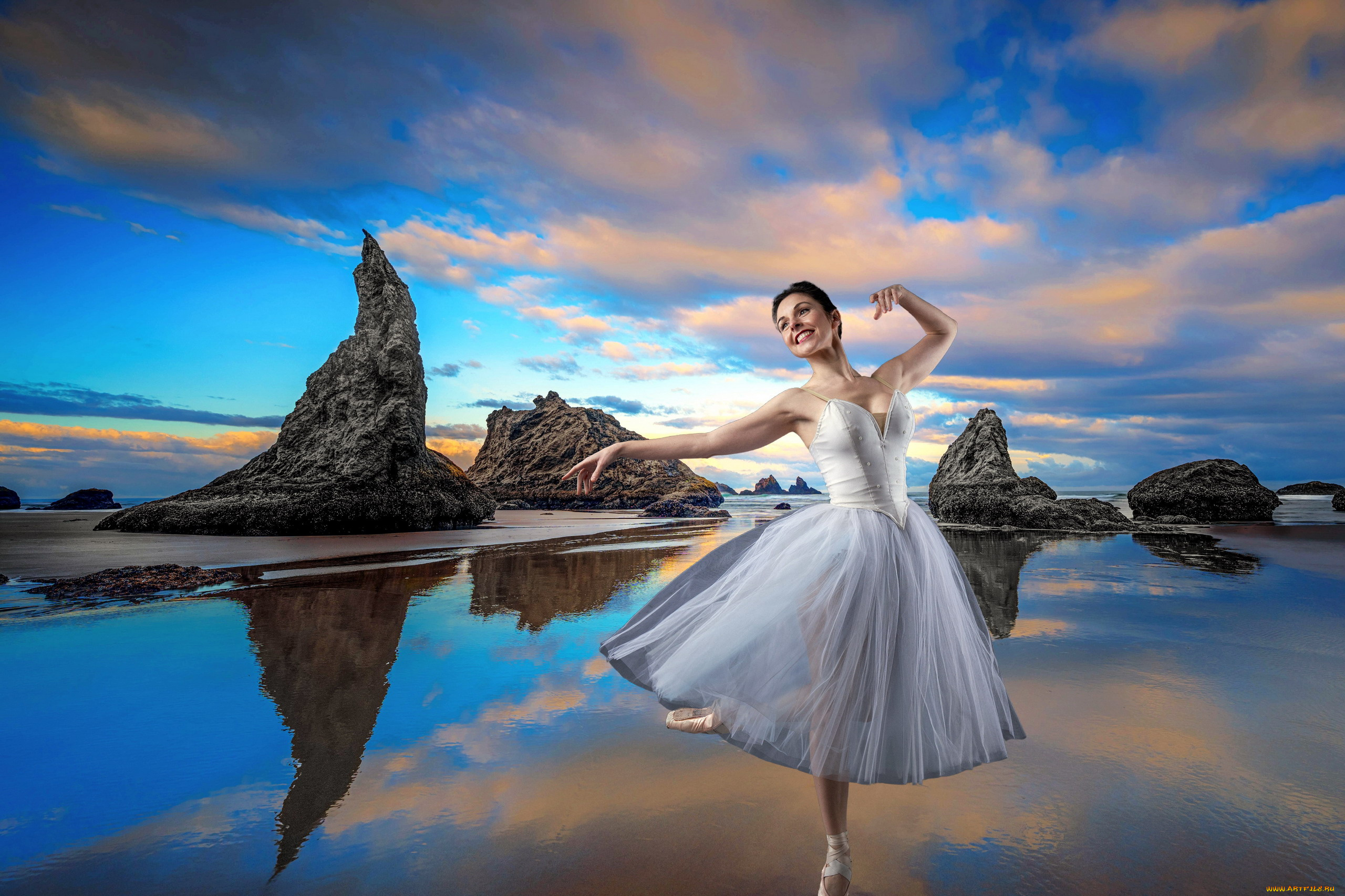 девушки, -, креатив, , косплей, балерина