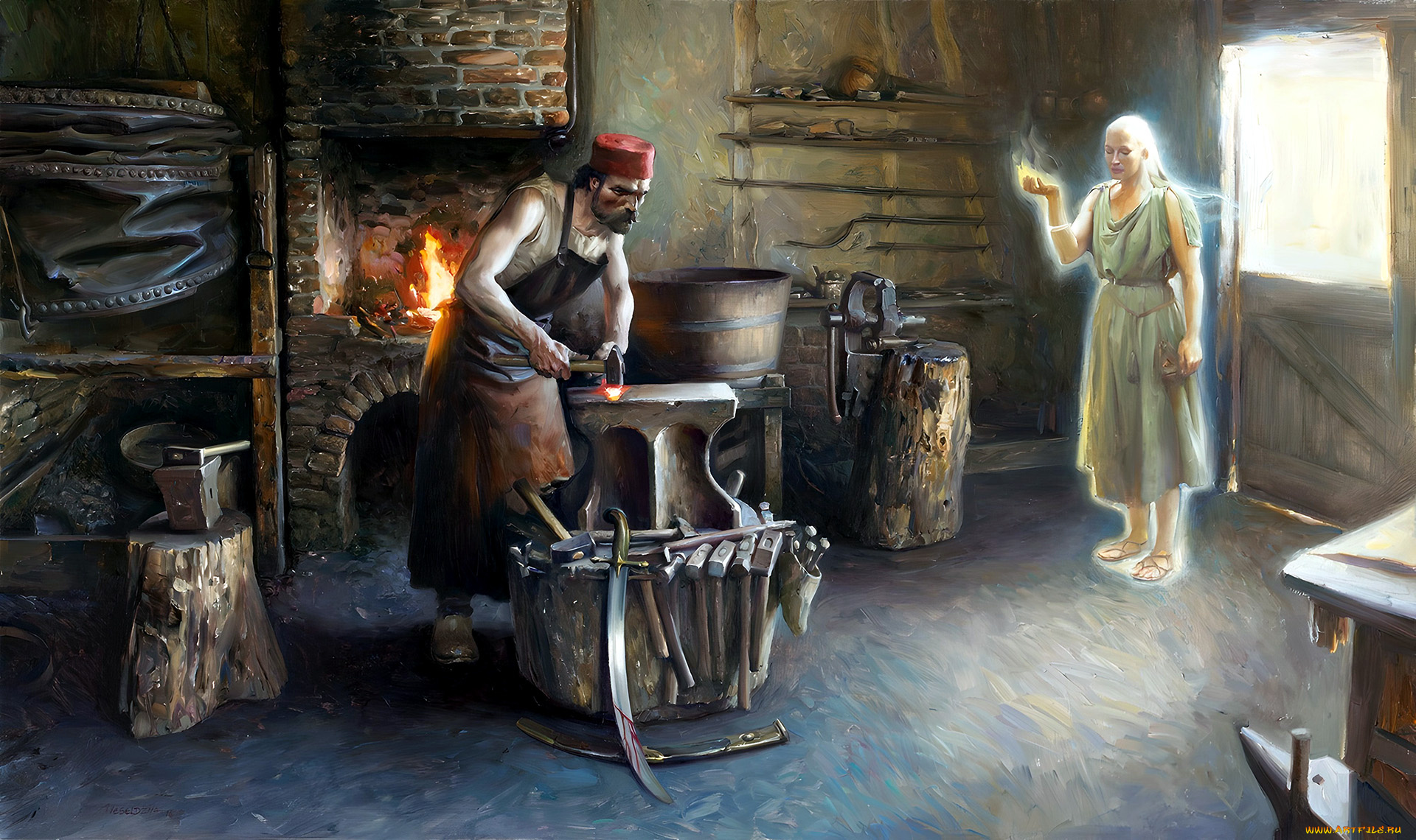 фэнтези, иные, миры, , иные, времена, кузнец, волшебница