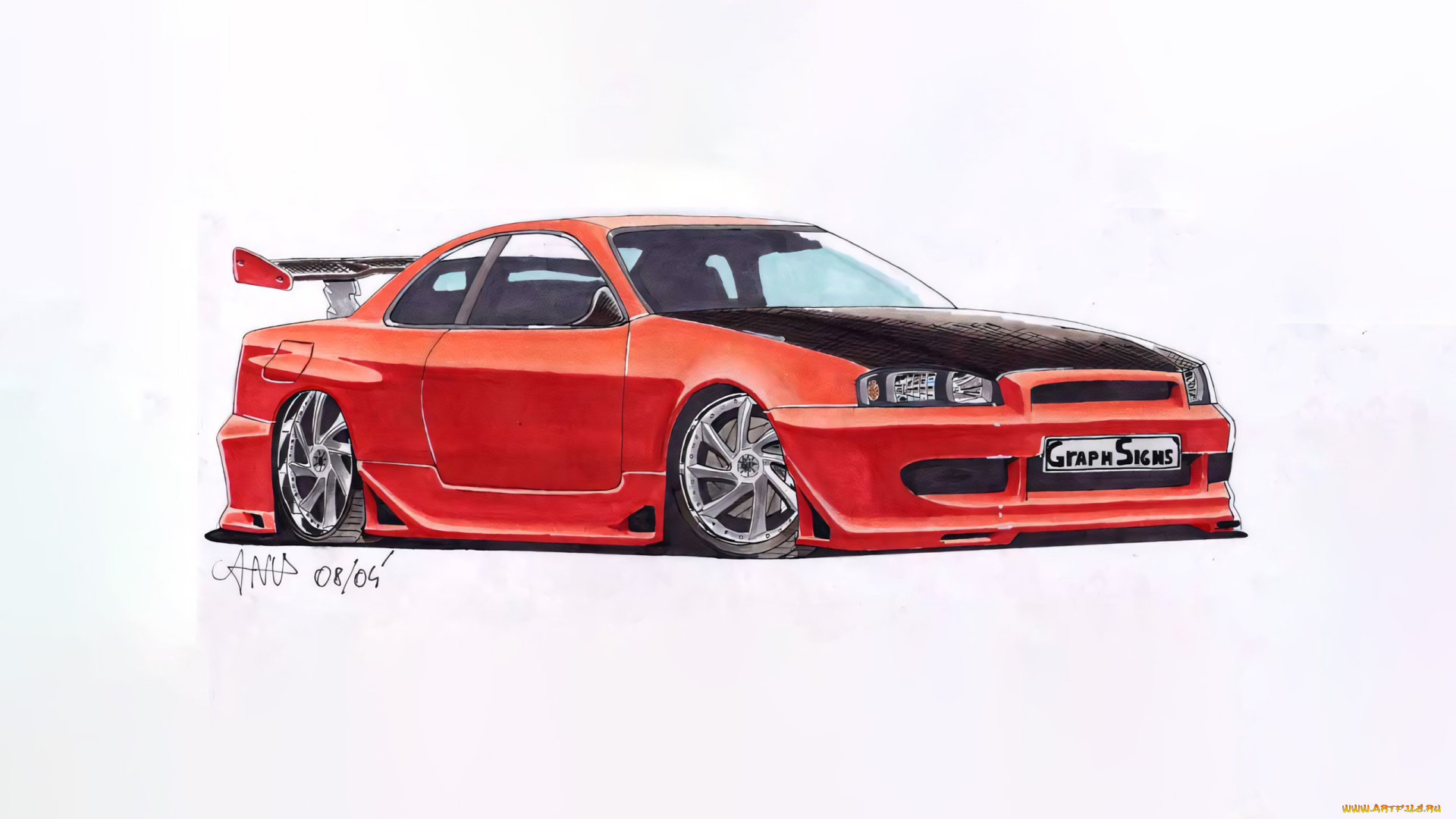 295802, рисованное, авто, мото, автомобиль