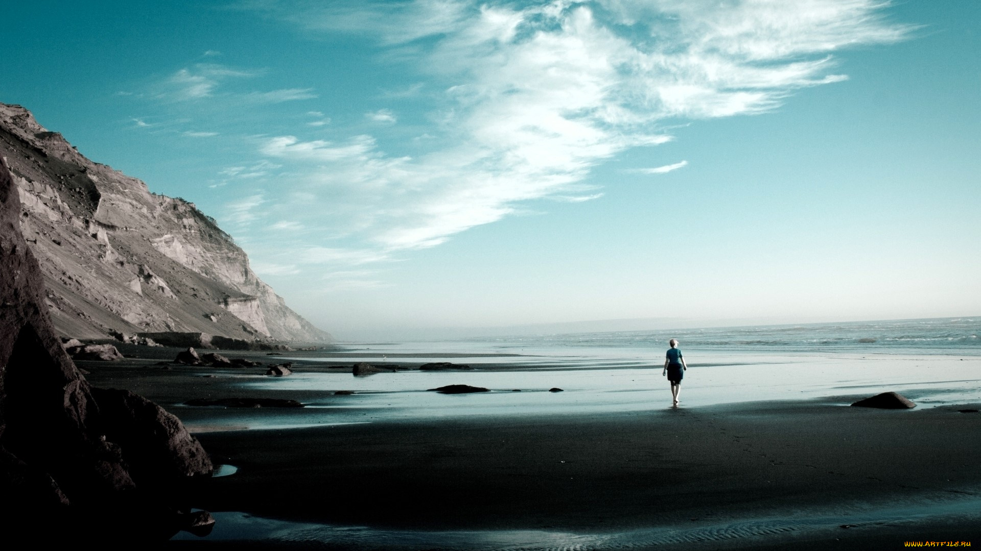 разное, люди, человек, море, берег, горы, пляж, побережье