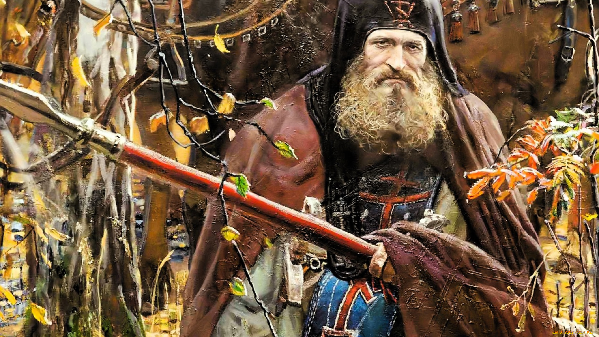 рисованное, павел, рыженко, монах, воин, войско