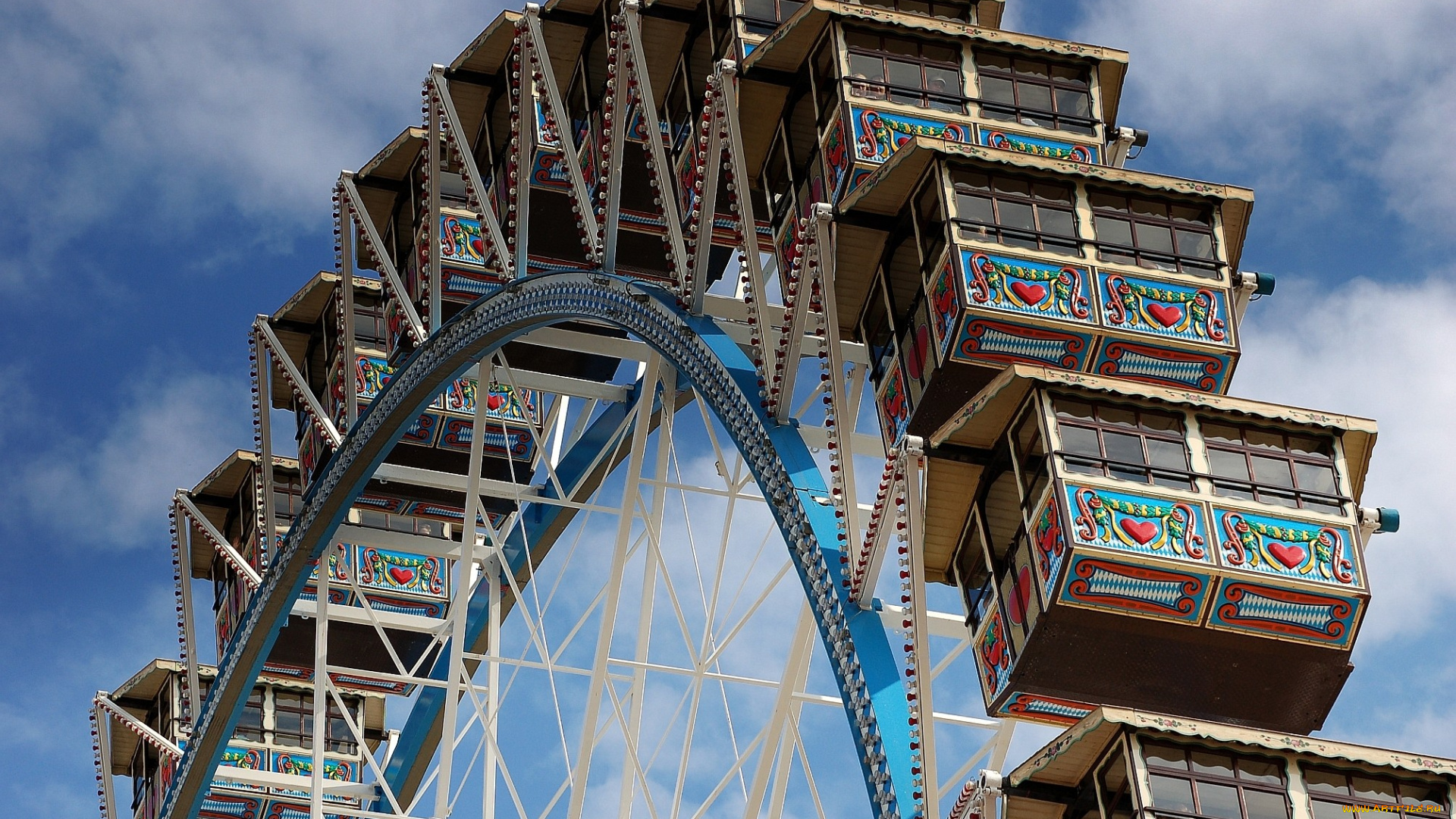 разное, карусели, качели, аттракционы, кабинки, колесо, обозрения