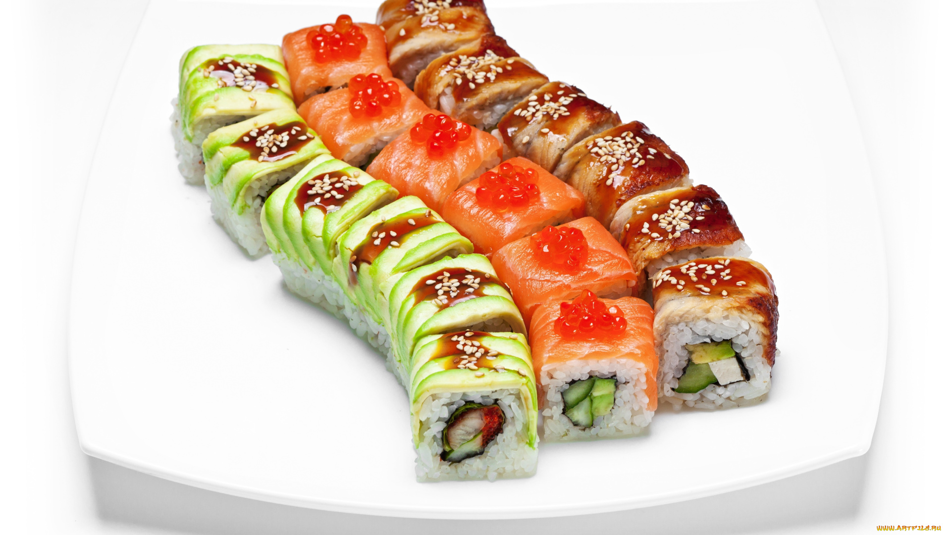 еда, рыба, морепродукты, суши, роллы, рис, икра