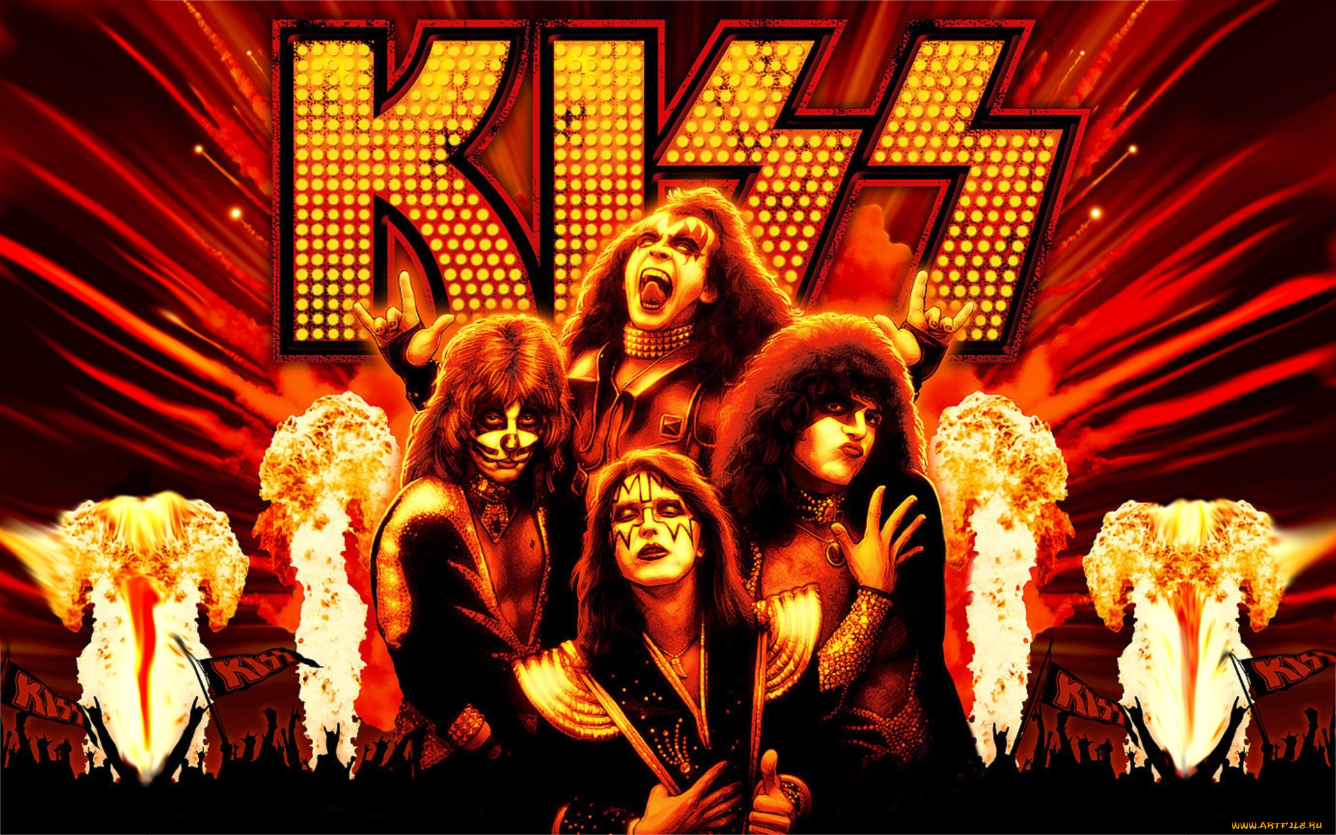 kiss, музыка, афиша, ансамбль