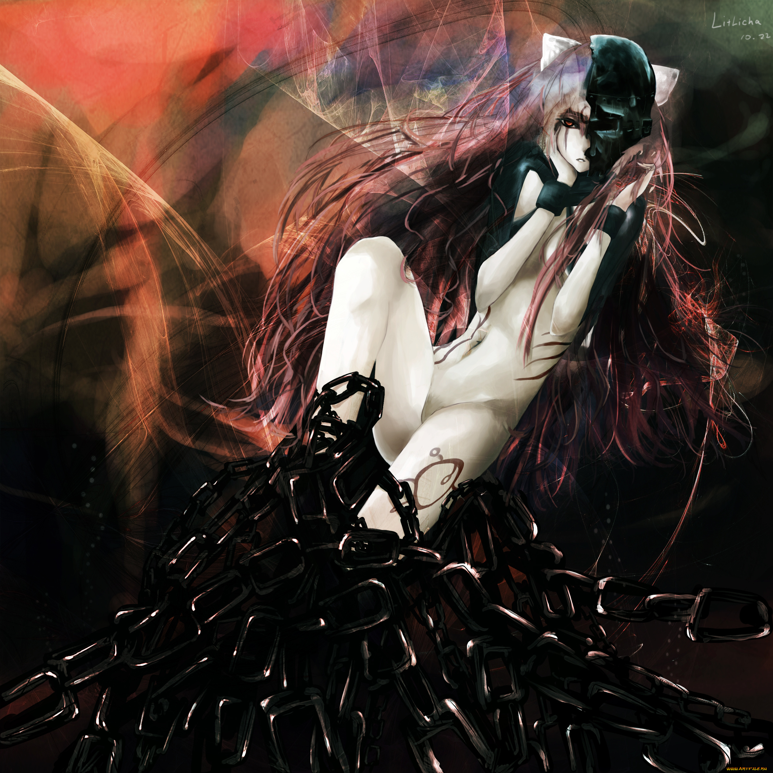 аниме, elfen, lied, lucy