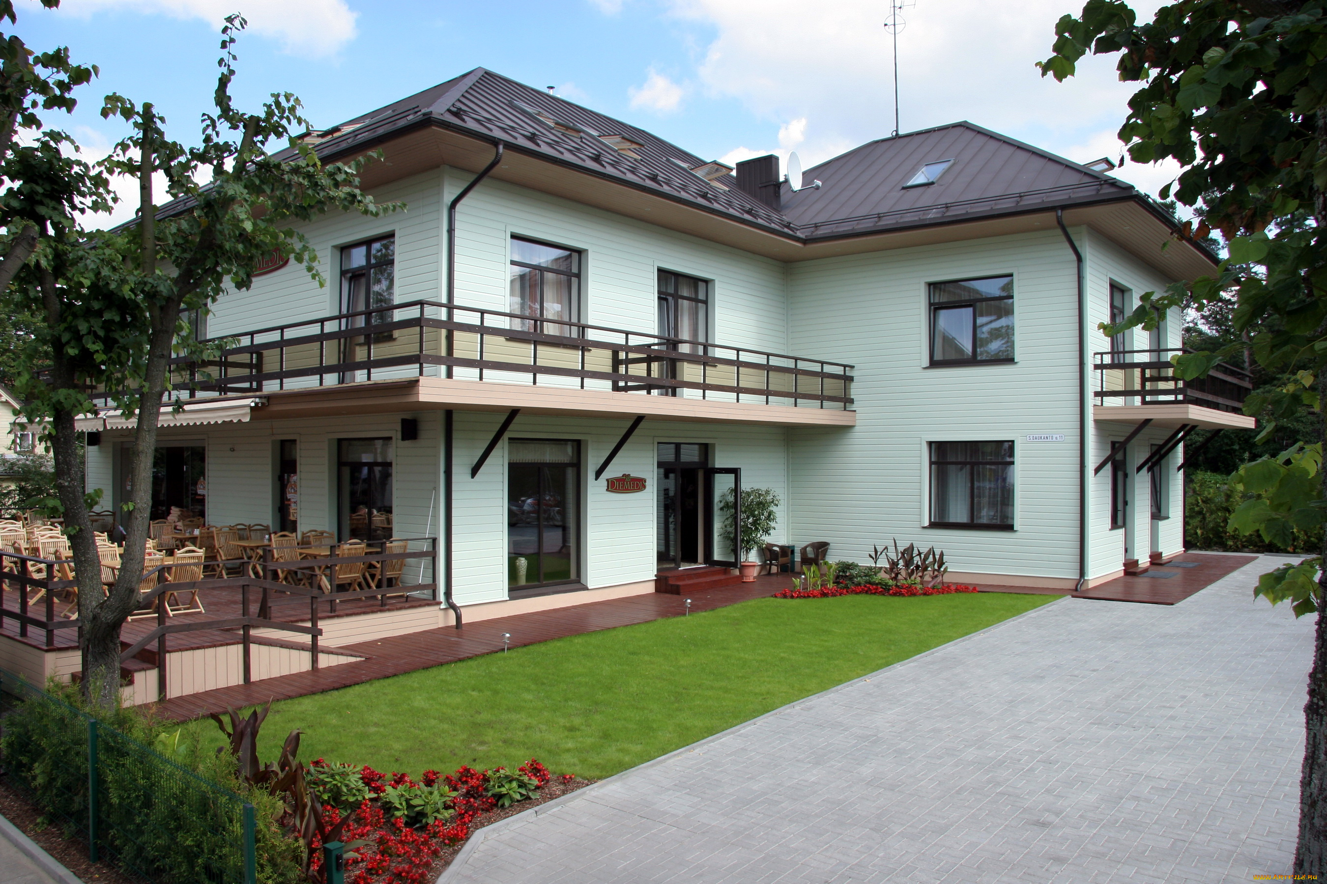 вилла, диемедис, паланга, литва, города, здания, дома