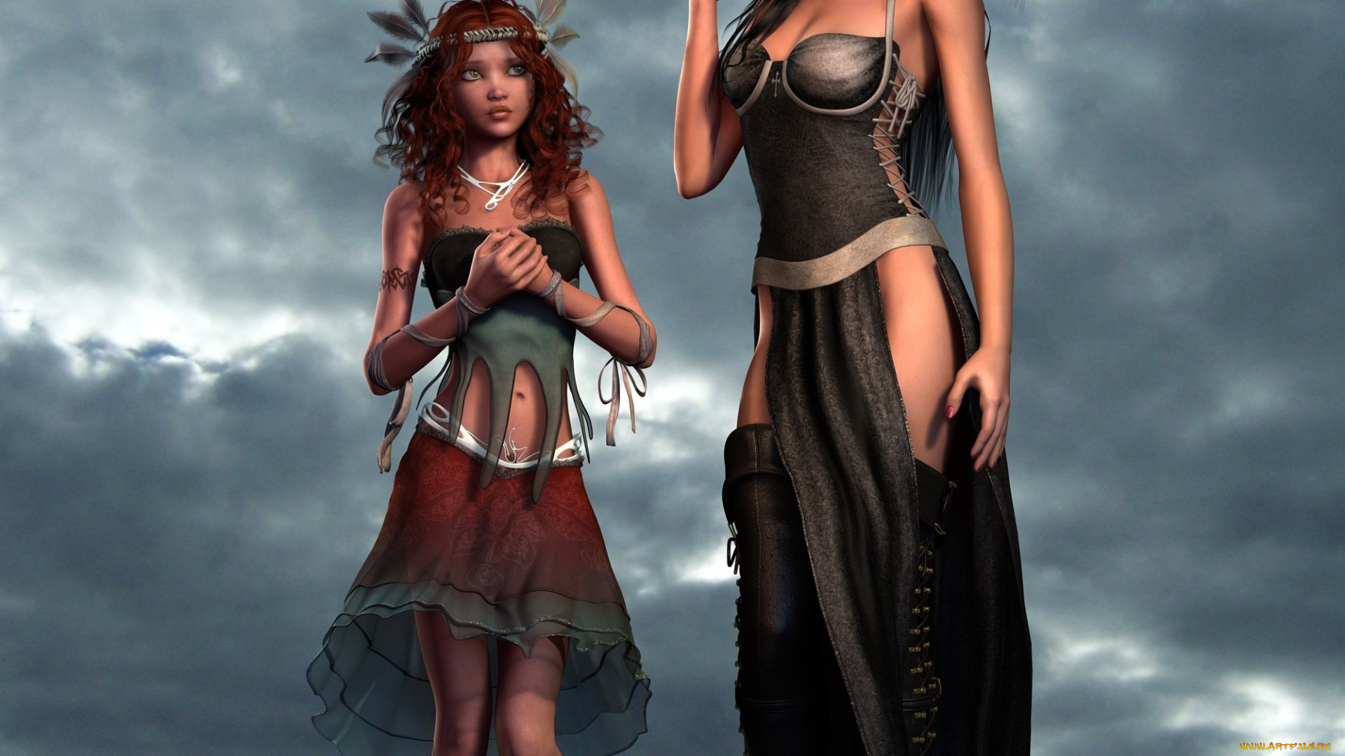 3д, графика, elves, эльфы, девушка, эльфийка