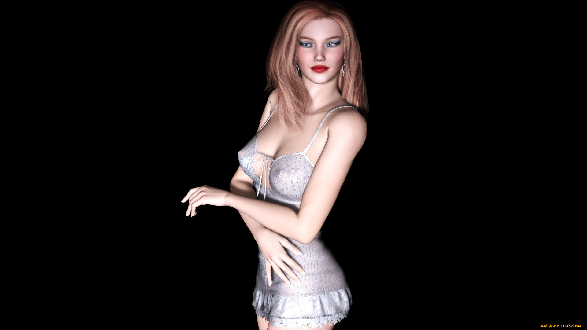 3д, графика, people, люди, девушка, взгляд