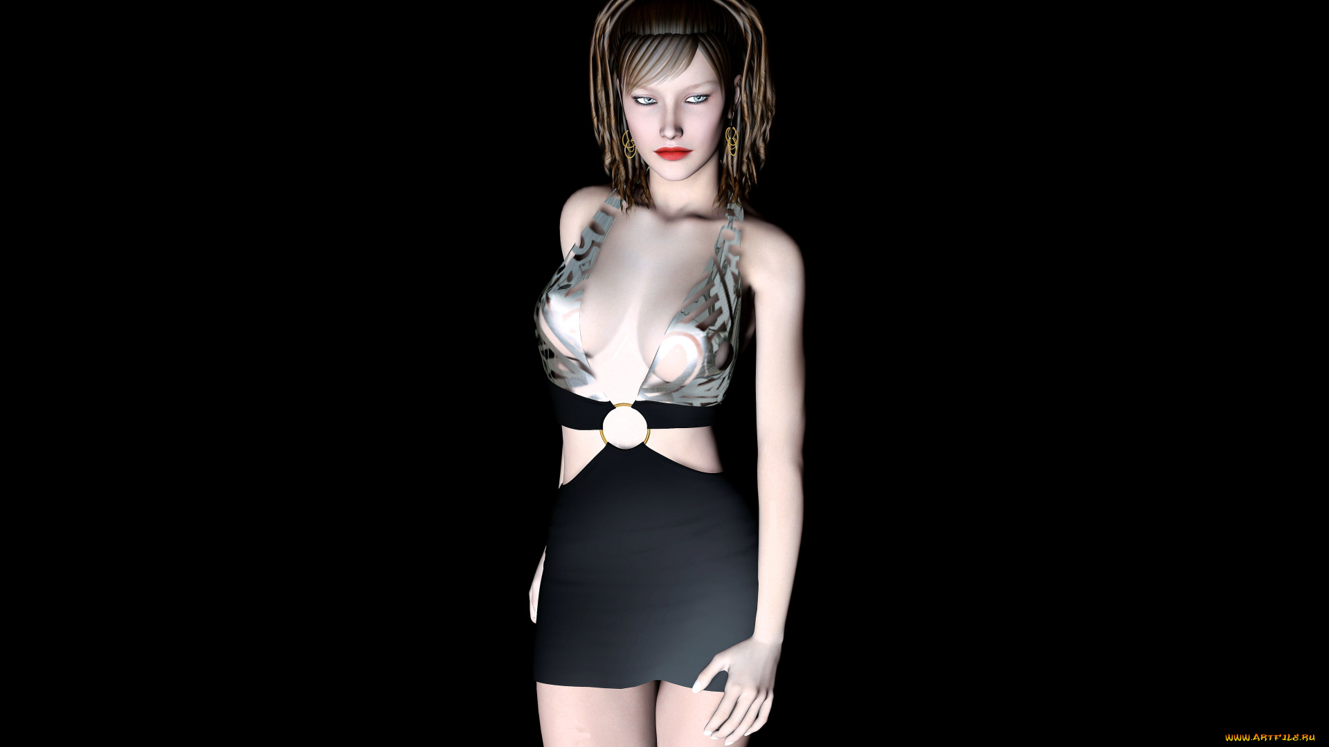 3д, графика, people, люди, девушка, взгляд