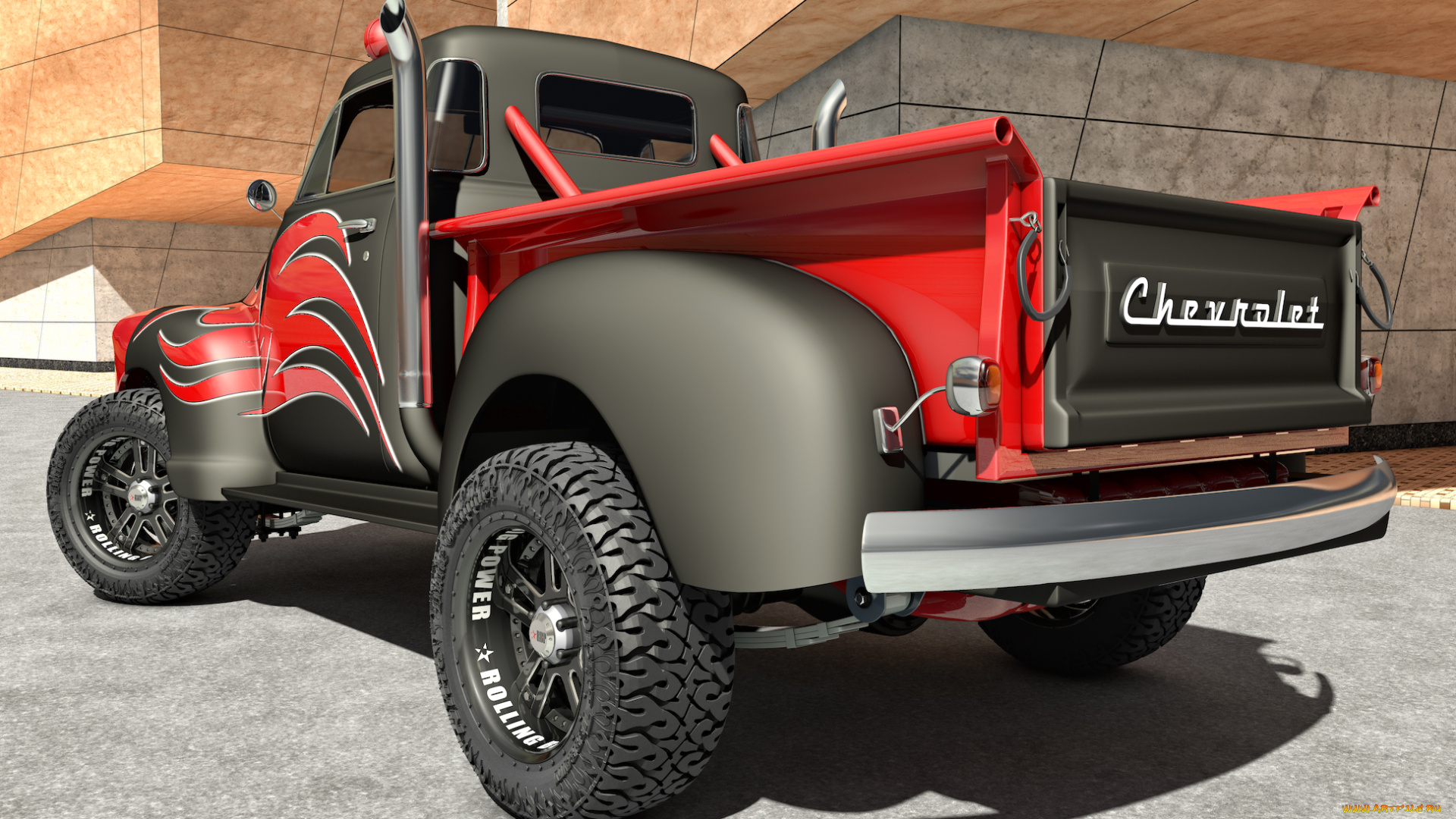 автомобили, 3д, 1951, chevrolet